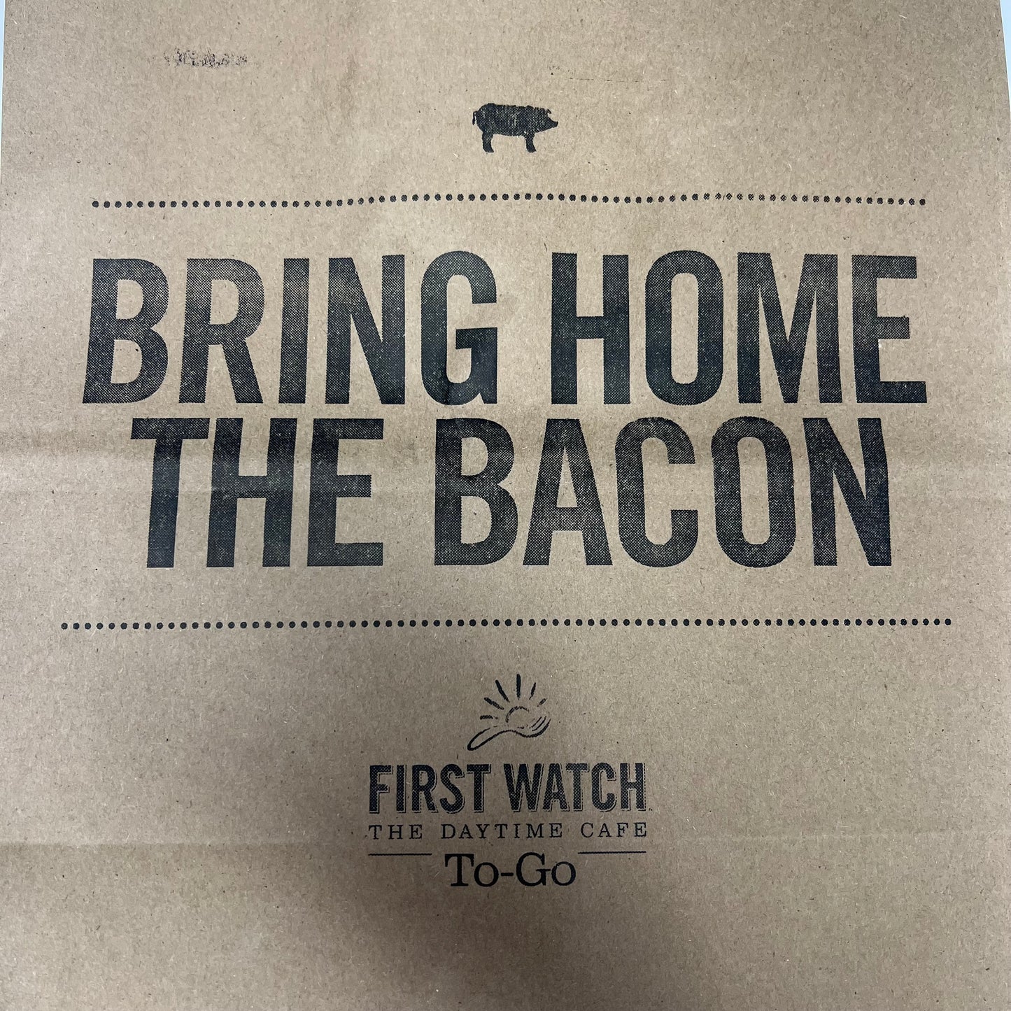 ZA@ FIRST WATCH (250 PACK) The Daytime Cafe To-go Paper Bags 15"x12" Brown