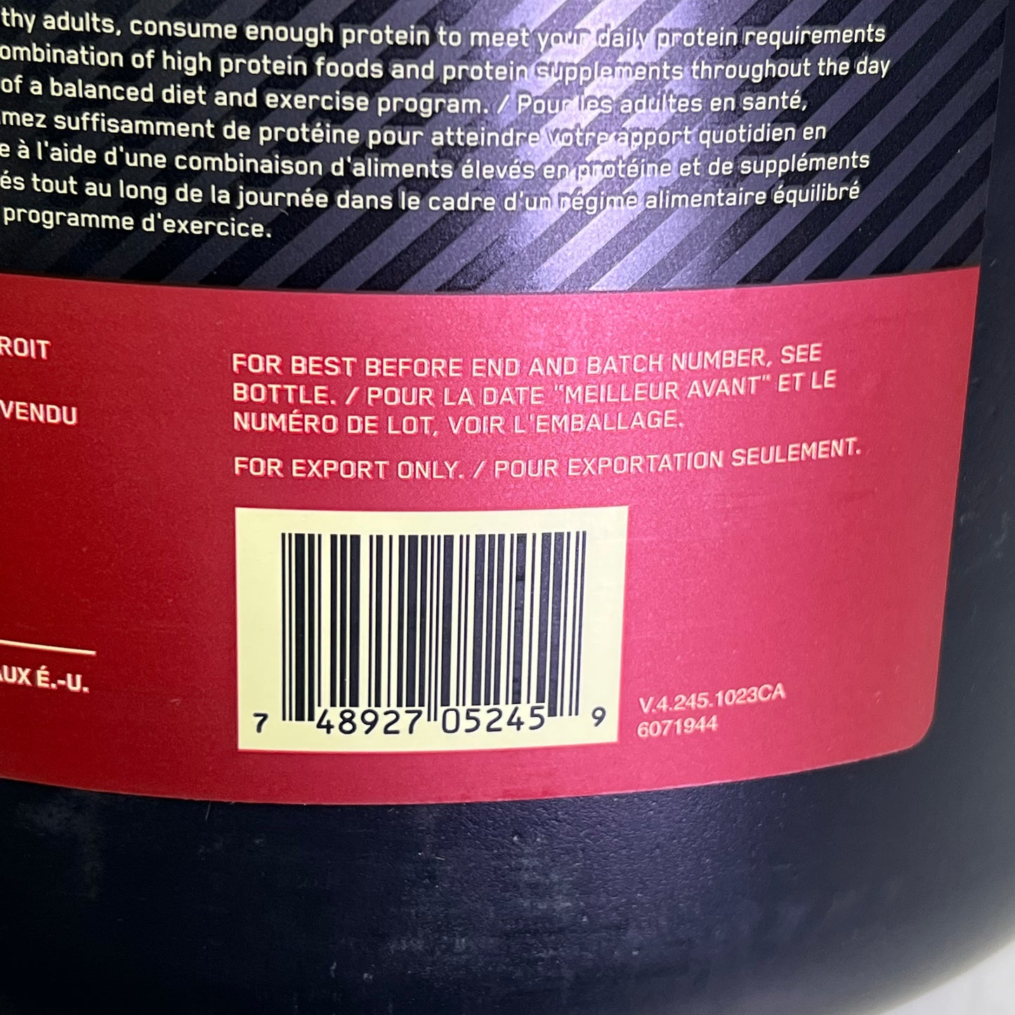 OPTIMUM NUTRITION 100% Whey Protein Powder Delicious Strawberry 4.98 lbs BB 01/27