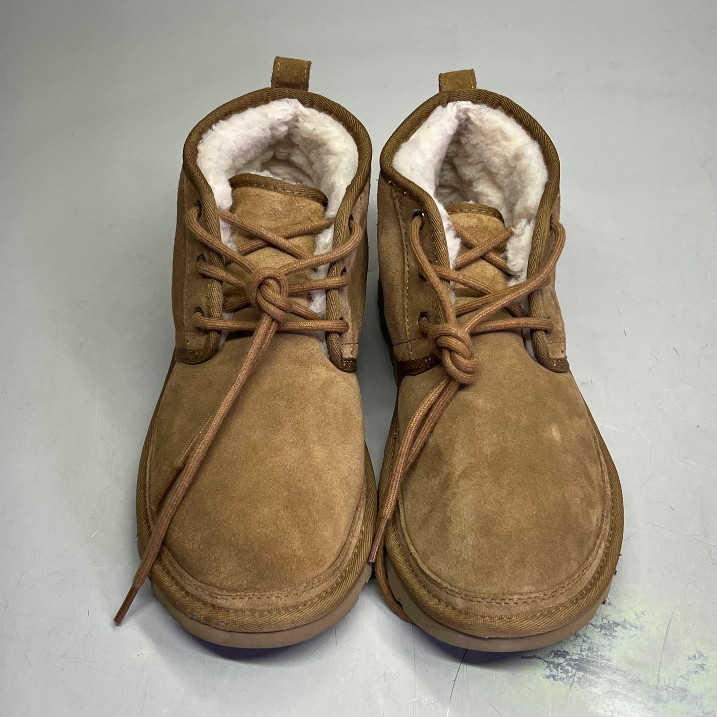 UGG Suede Neumel Ankle Boot 17mm Plush Men's Sz 9 Brown (Pre-Owned)