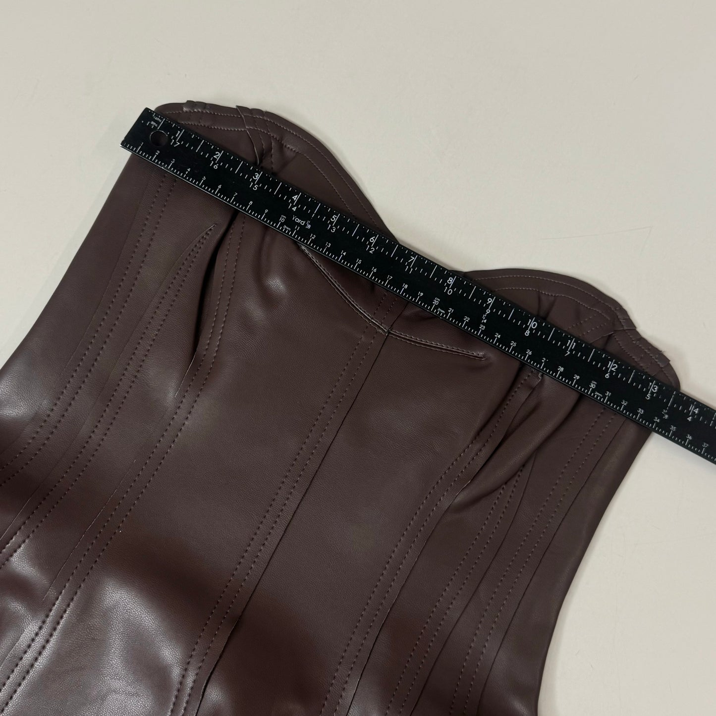 NORMA KAMALI Strapless Grace Mini Dress Unlined Women's Sz S/36 Chocolate