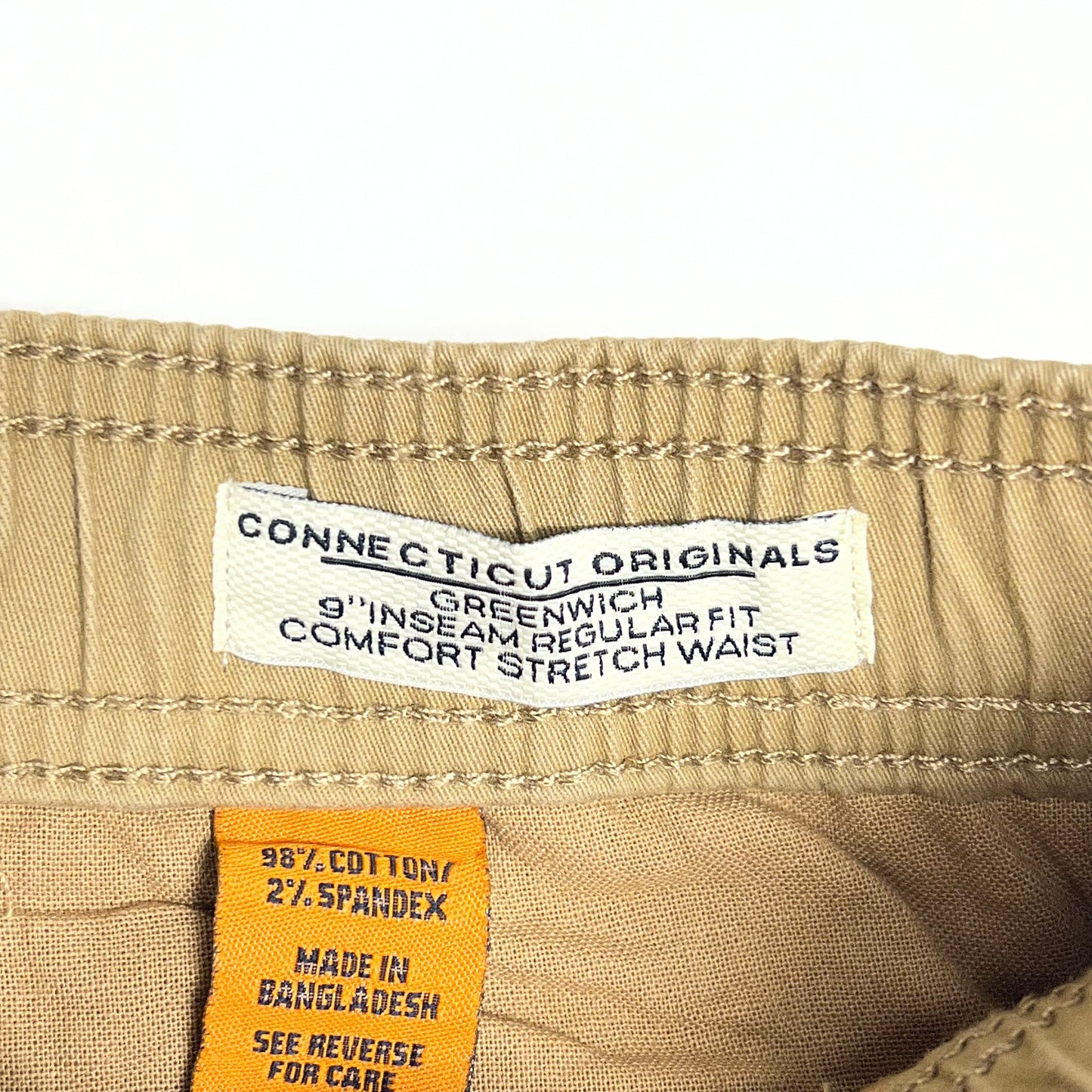 TAILOR VINTAGE Stretch Twill Pull on Short Lightweight Men's Sz M Kelp 1101
