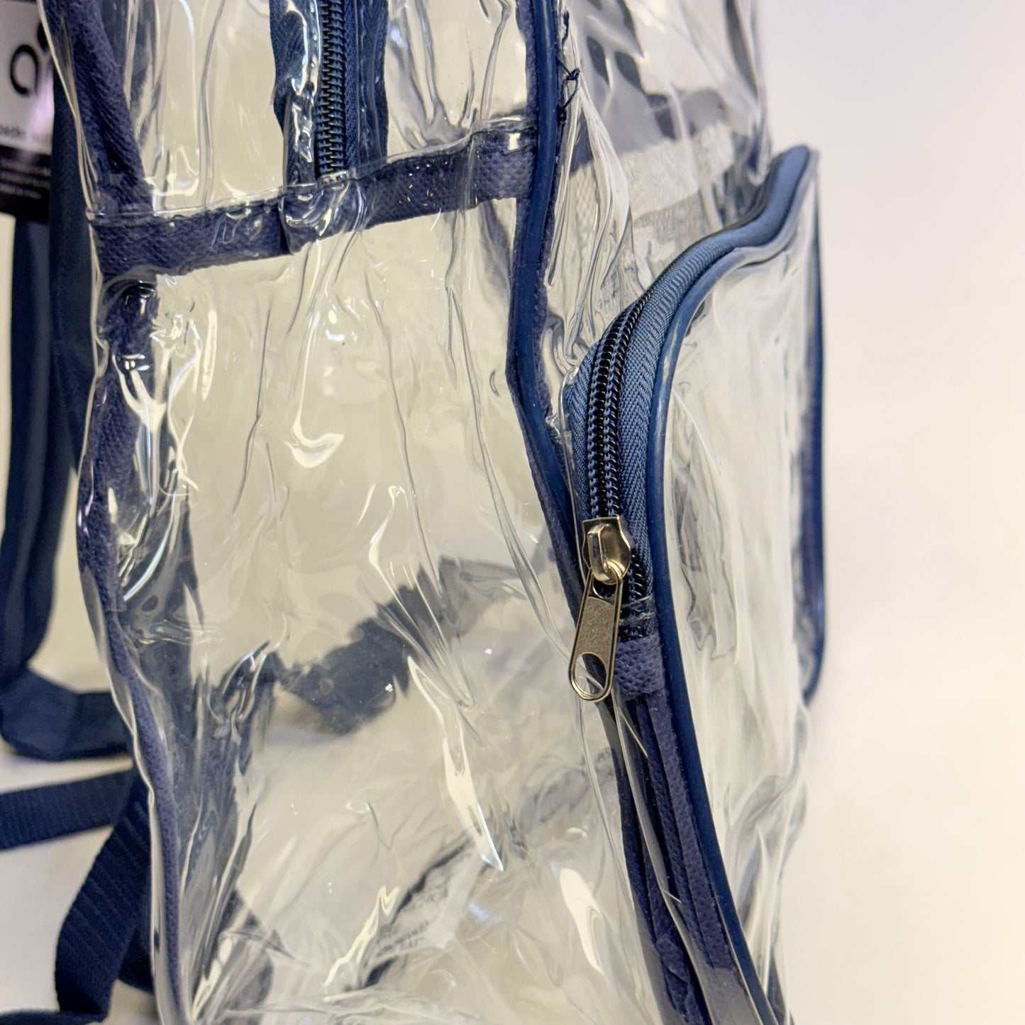 BWAP 17" Clear Plastic Backpack 17" x 12" x 6" Color Blue Navy BP1643