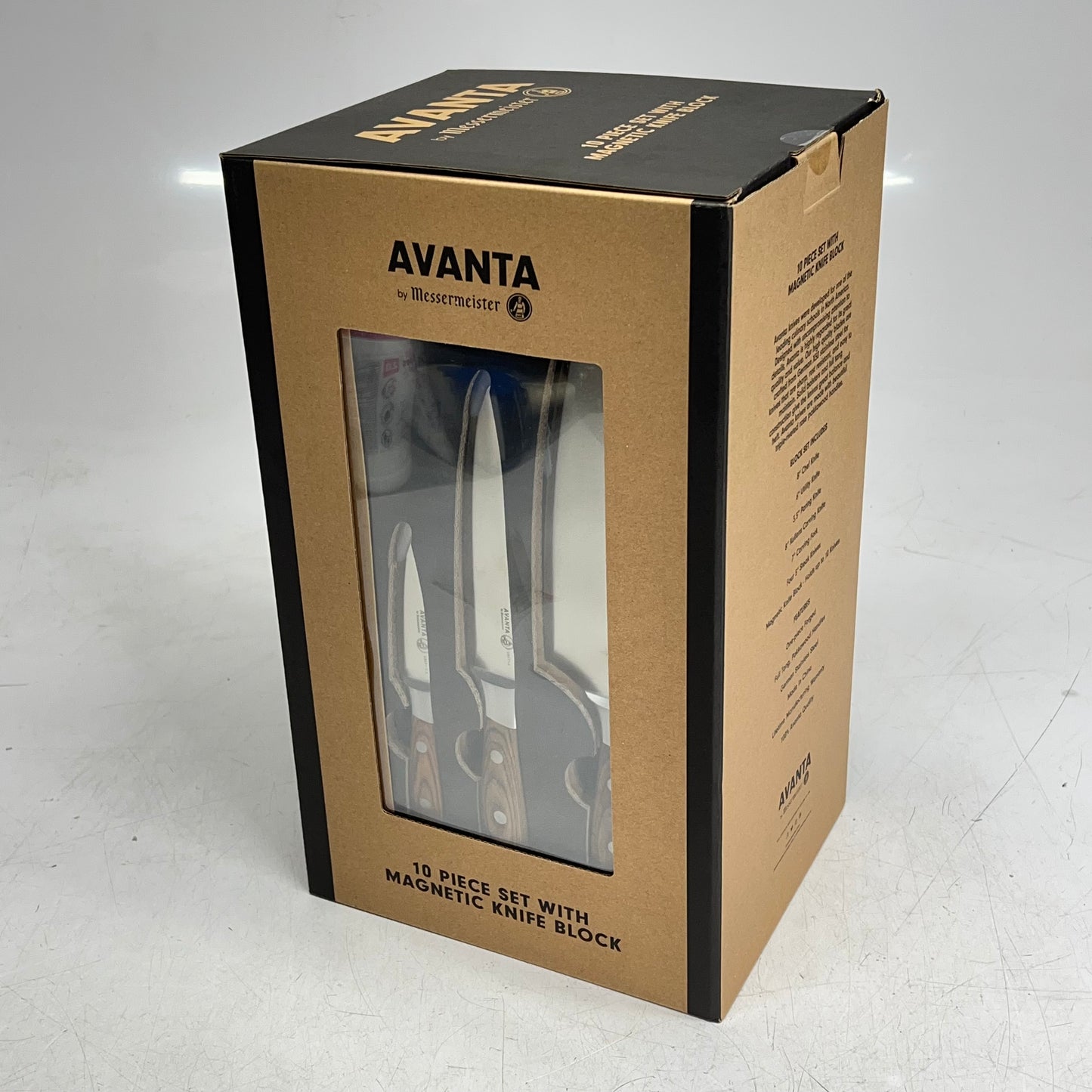 MESSERMEISTER  (10 PIECE) Avanta Pakkawood Knife Set  Brazilian Brown  L8000-10S