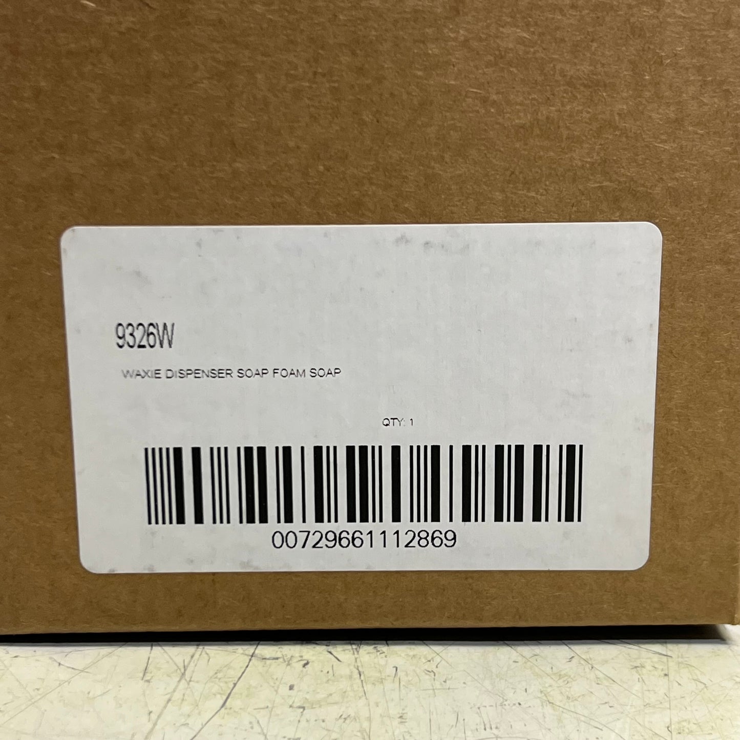 WAXIE Bulk Foam Dispenser Sz 10"H x 4.5"W, Black 9326