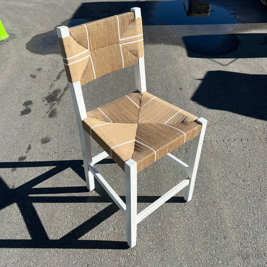 ZA@ COURTNEY LEACH Bohemian Design Talli Natural Stool 29.5"x21"x23" Brown/White 249-13888-HD