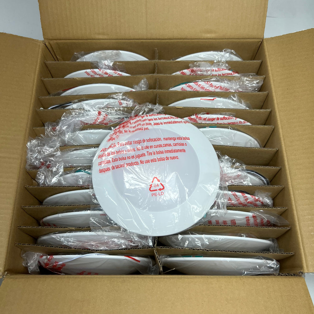 TRANS GLOBE (24 PACK) 7.5" Slim Led Flush Mount Disk Lights - White LED-30099-5CCT-24 WH
