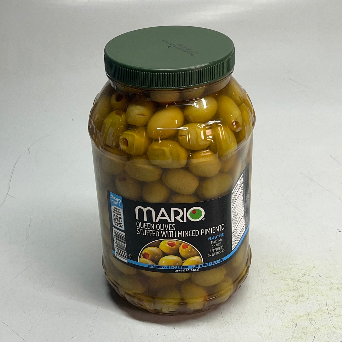 ZA@ MARIO  Queen Olives Stuffed W/ Minced Pimiento Gluten Free Kosher 80 oz BB 01/27