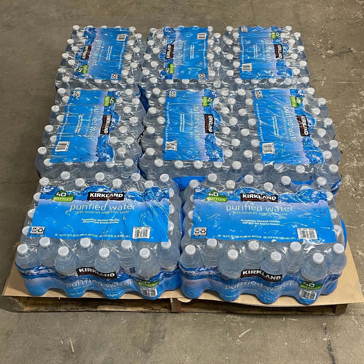 ZA@ KIRKLAND (COSTCO) 320 Bottles! Purified Water 16.9 fl oz BB 04/26 A