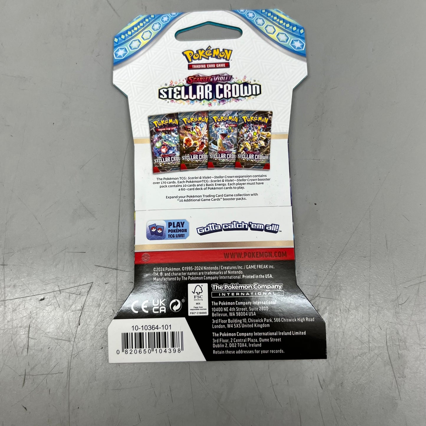 POKÉMON 1 of 4 Scarlet & Violet Stellar Crown Booster Pack 10 Cards 10-10364-101