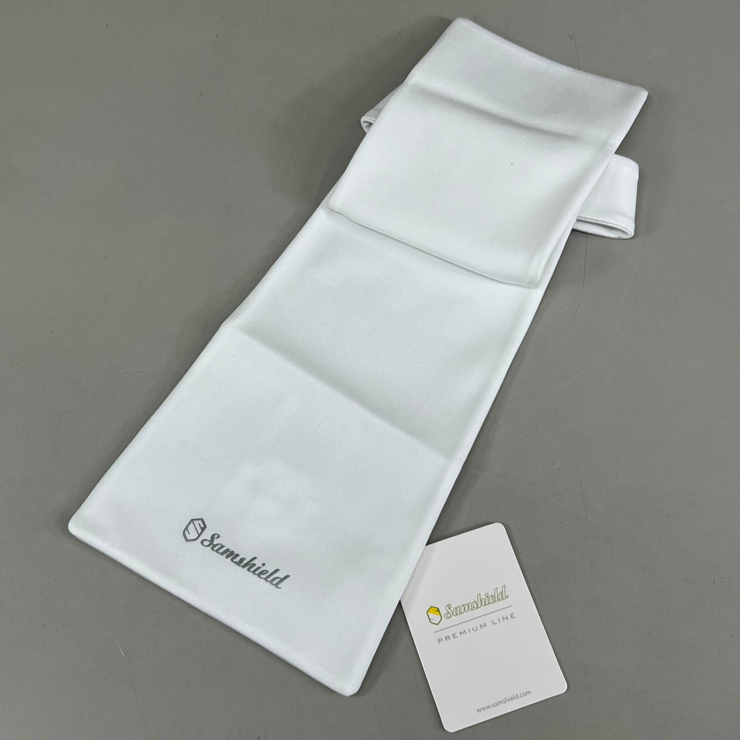 SAMSHIELD Plastron Premium Equestrian Riding Tie Women's Sz XS/S Holo White