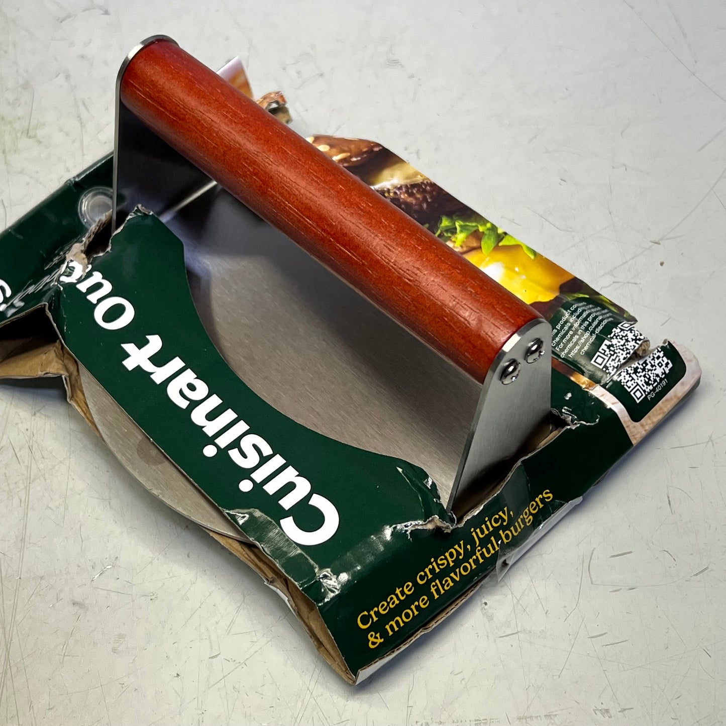 CUISINART Outdoors Stainless Steel Smashed Burger Press 6" Brown CISB-275P