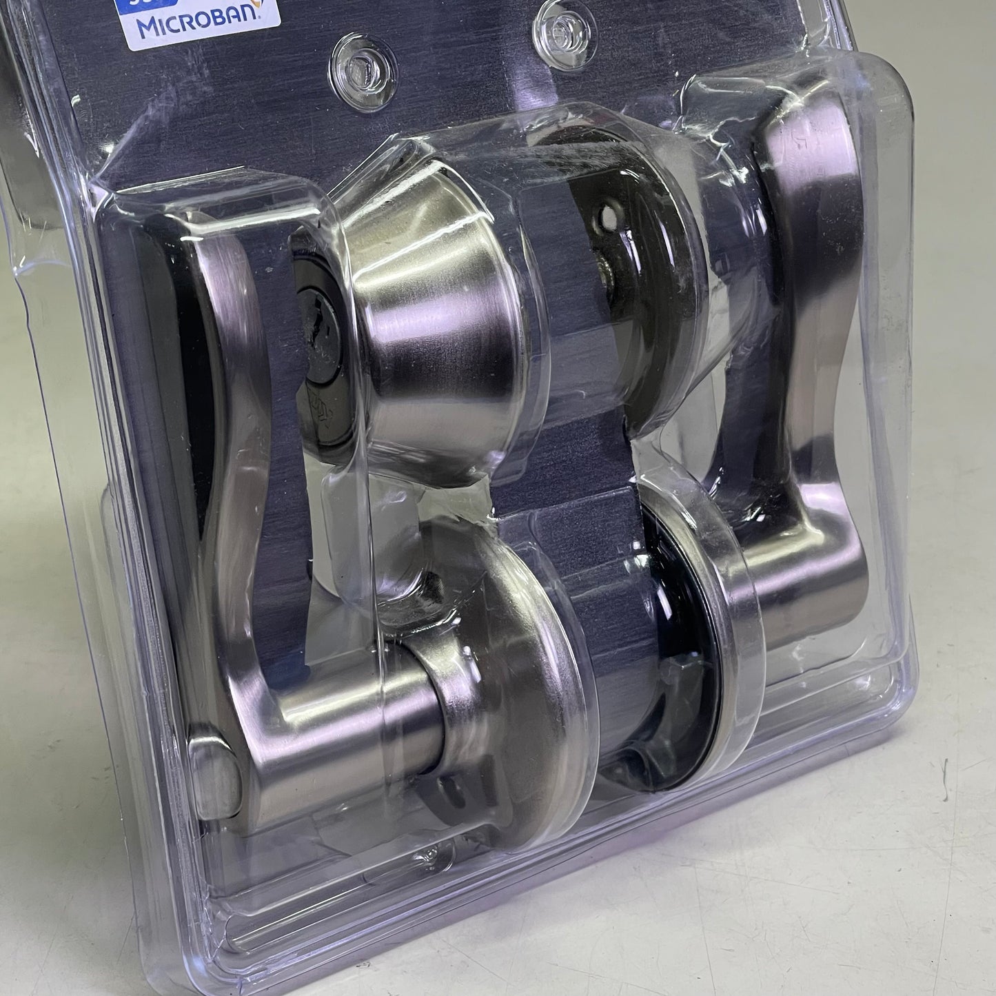 KWIKSET Balboa Entry Door Lever & Deadbolt 2-3/4" Satin Nickel 96900-420