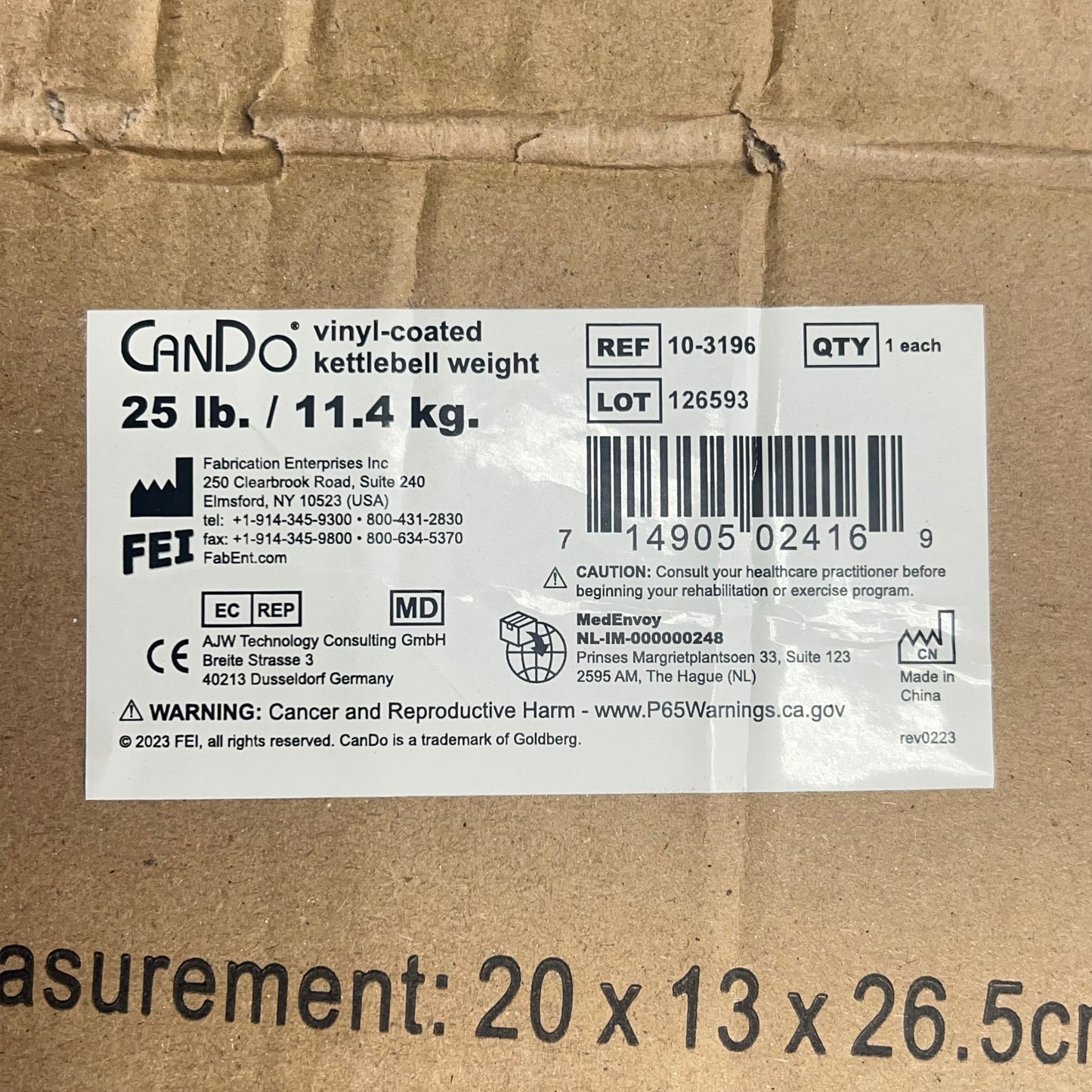 ZA@ CANDO Cast Iron Vinyl-coated Kettle Bell 256 lbs White