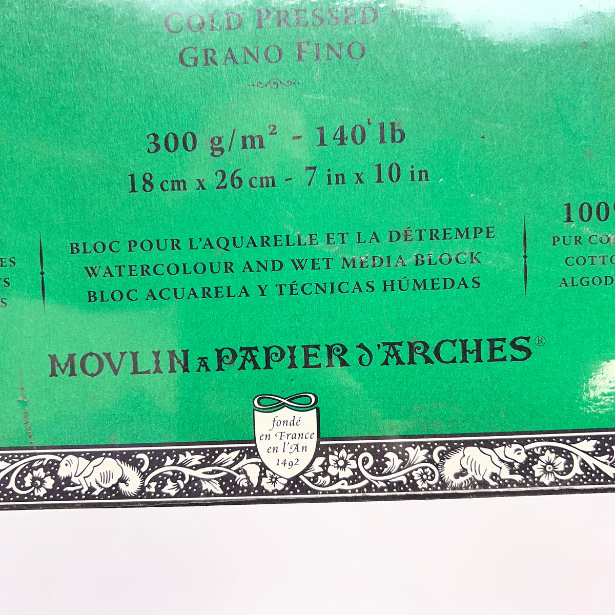 ZA@ ARCHES (2 PACK, 20 SHEETS EACH) Watercolor Paper Block 7"x8" 140 lb White A1795058 (As-Is)