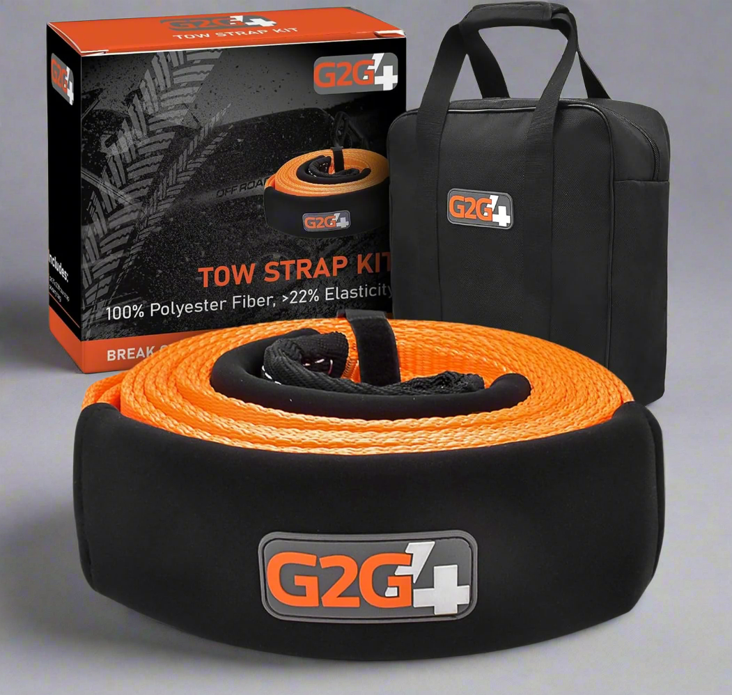 G2G4 Looped Tow Strap 20ft x 3" 35,000 LB Break Strength Off-Road Recovery 4WD