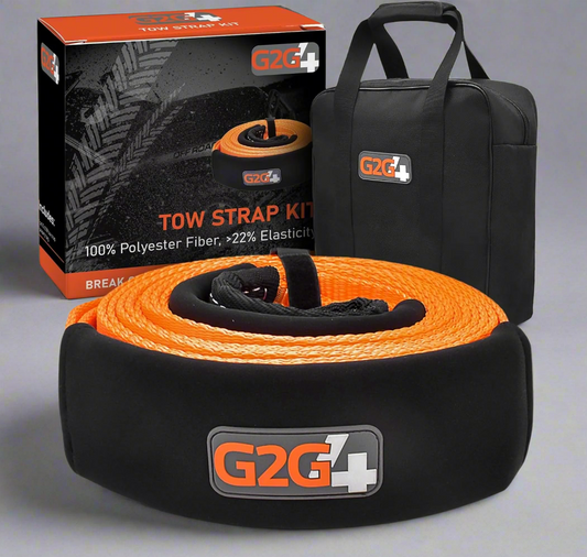 G2G4 Looped Tow Strap 20ft x 3" 35,000 LB Break Strength Off-Road Recovery 4WD