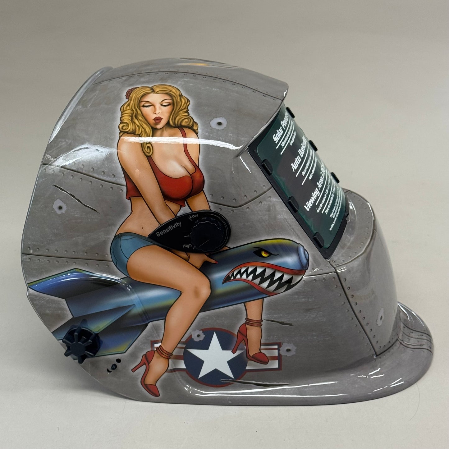 TITAN ShopIron Auto Darkening Welding Helmet 3.85x2.17" View Pin Up Girls 41288 (New Other)