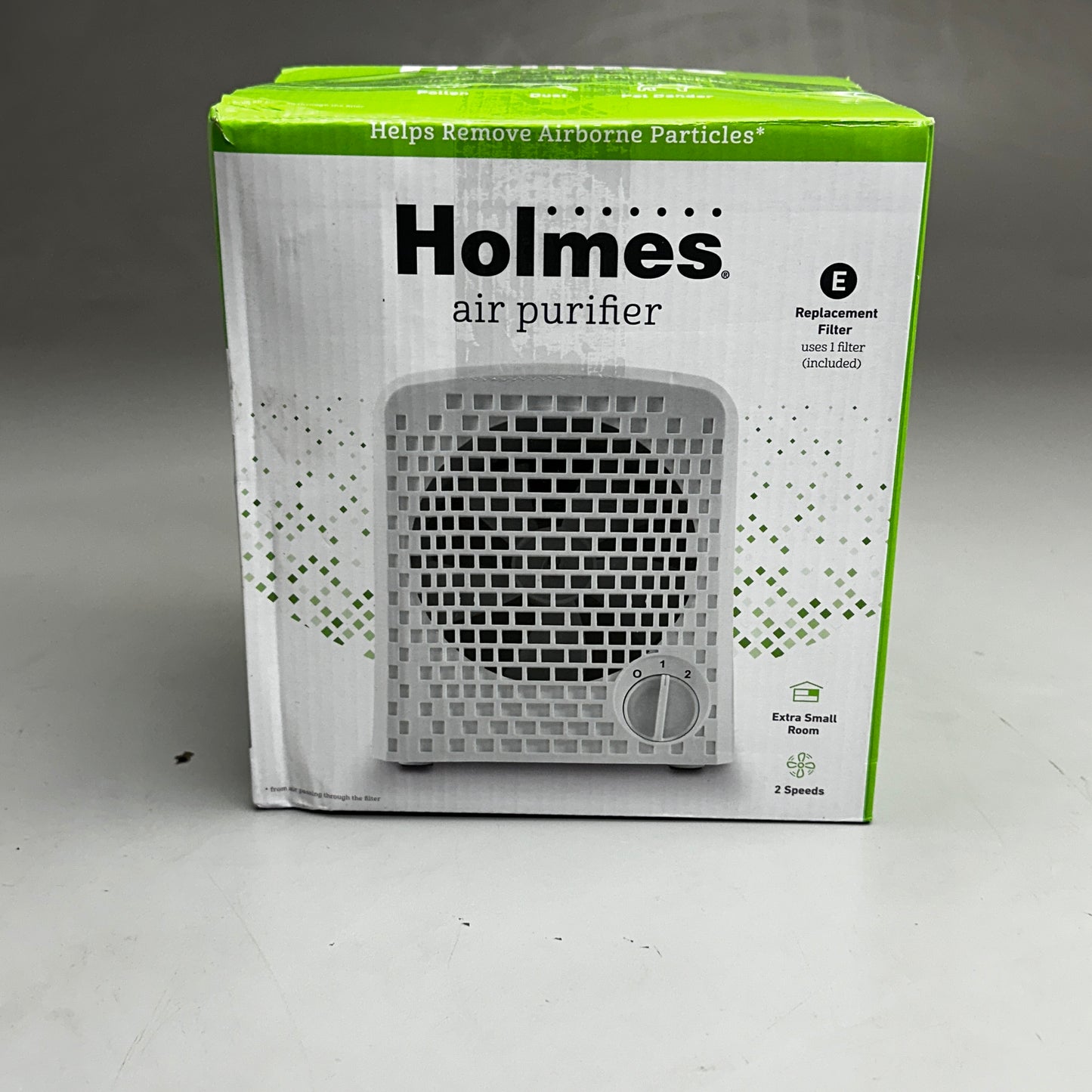 HOLMES Personal 2-Speed Air Purifier W/ Ionizer 4.5"x6.75"7.5" White