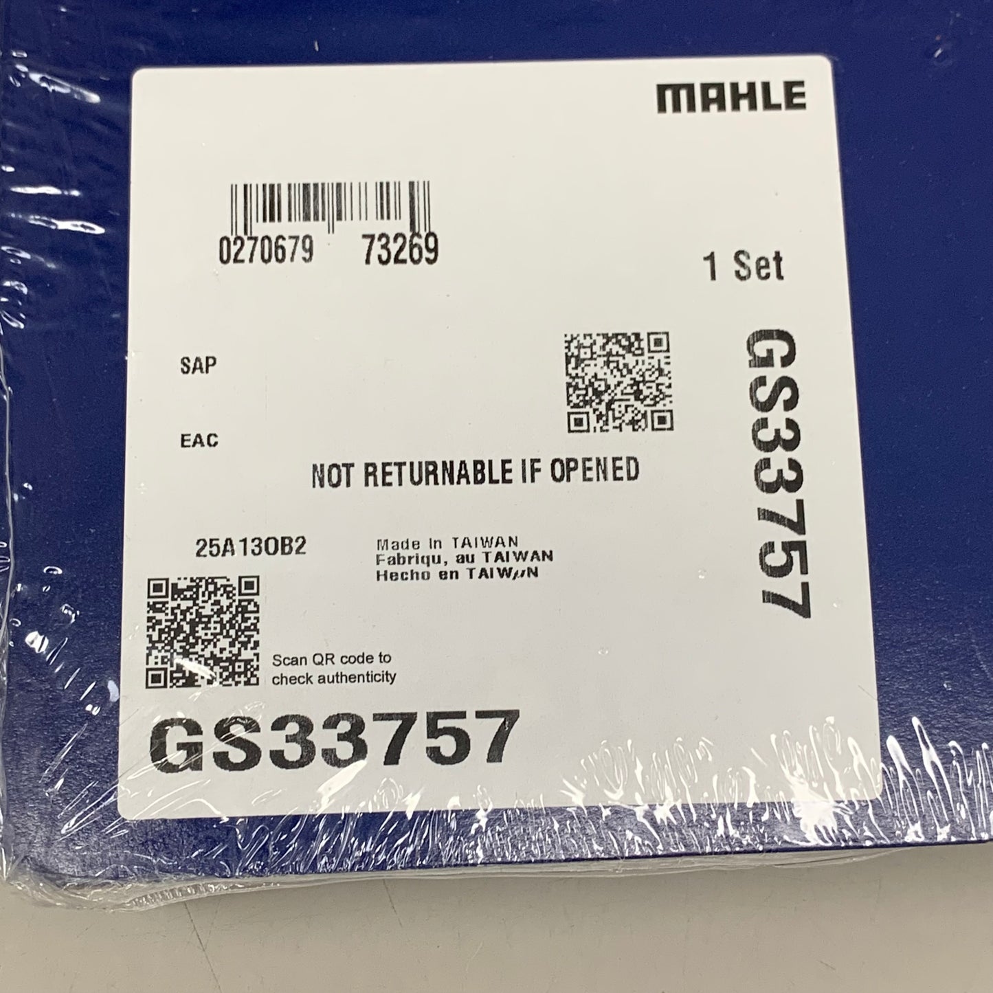 MAHLE Valve Cover Gasket & Injector Seal Kit For Chevy GS33757