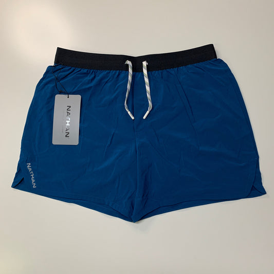 NATHAN Front Runner Shorts 5" Inseam Men's Sailor Blue Size XL NS70100-60062-XL
