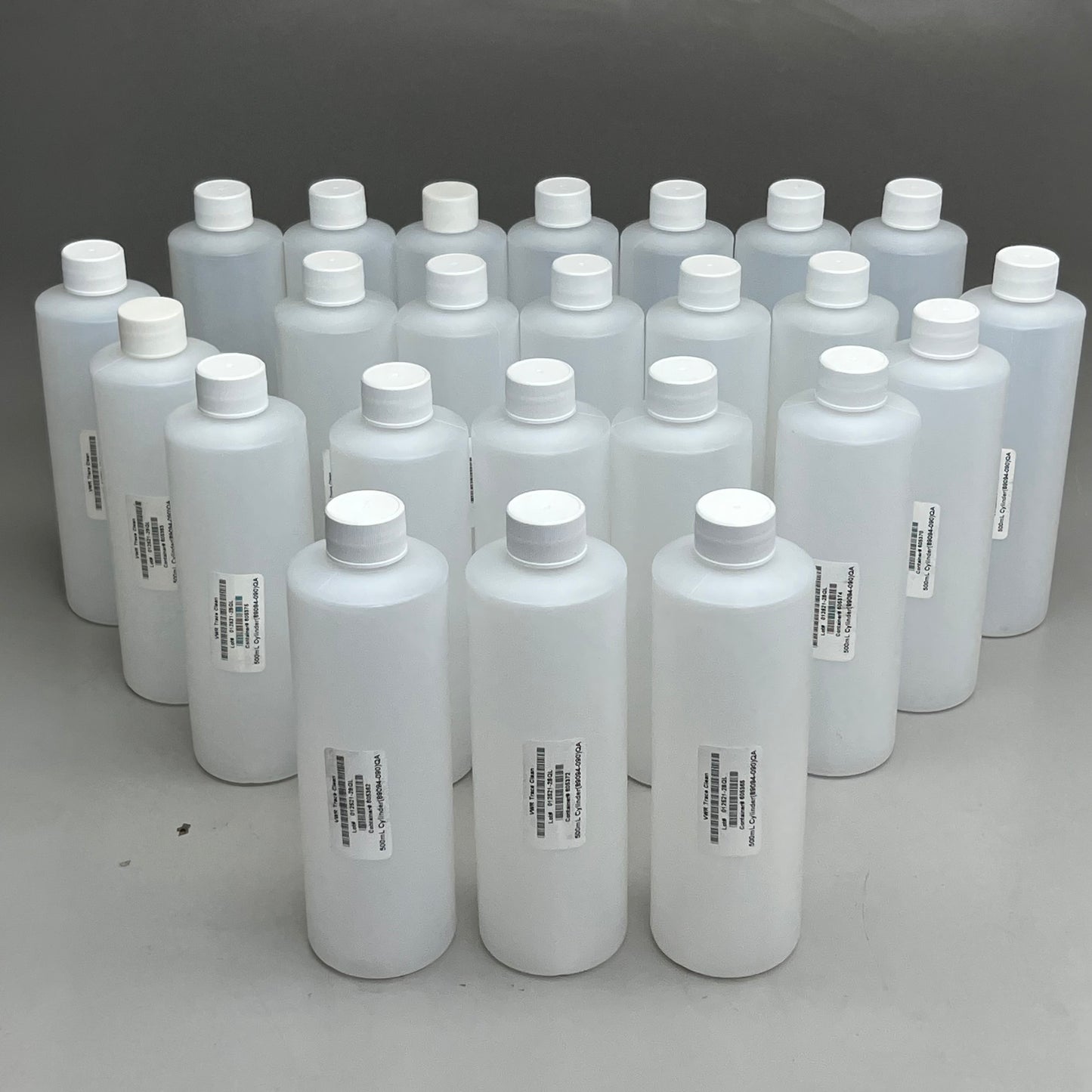 VWR (24 PACK) TraceClean 500mL Cylinder Bottles 89094-090