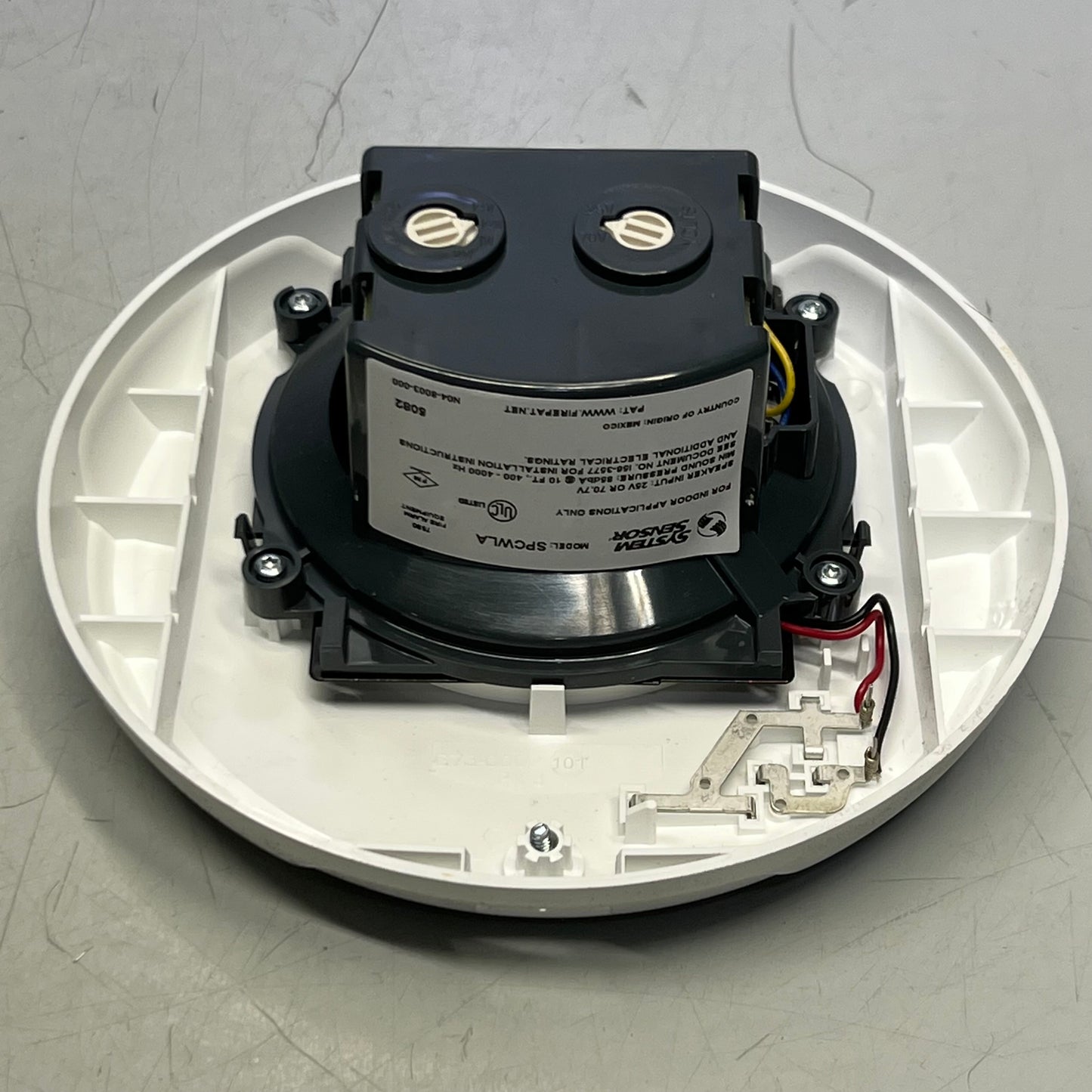 SYSTEM SENSOR Round White Ceiling Mount Speaker 25/70 V SPCWLA for Fire Alarms