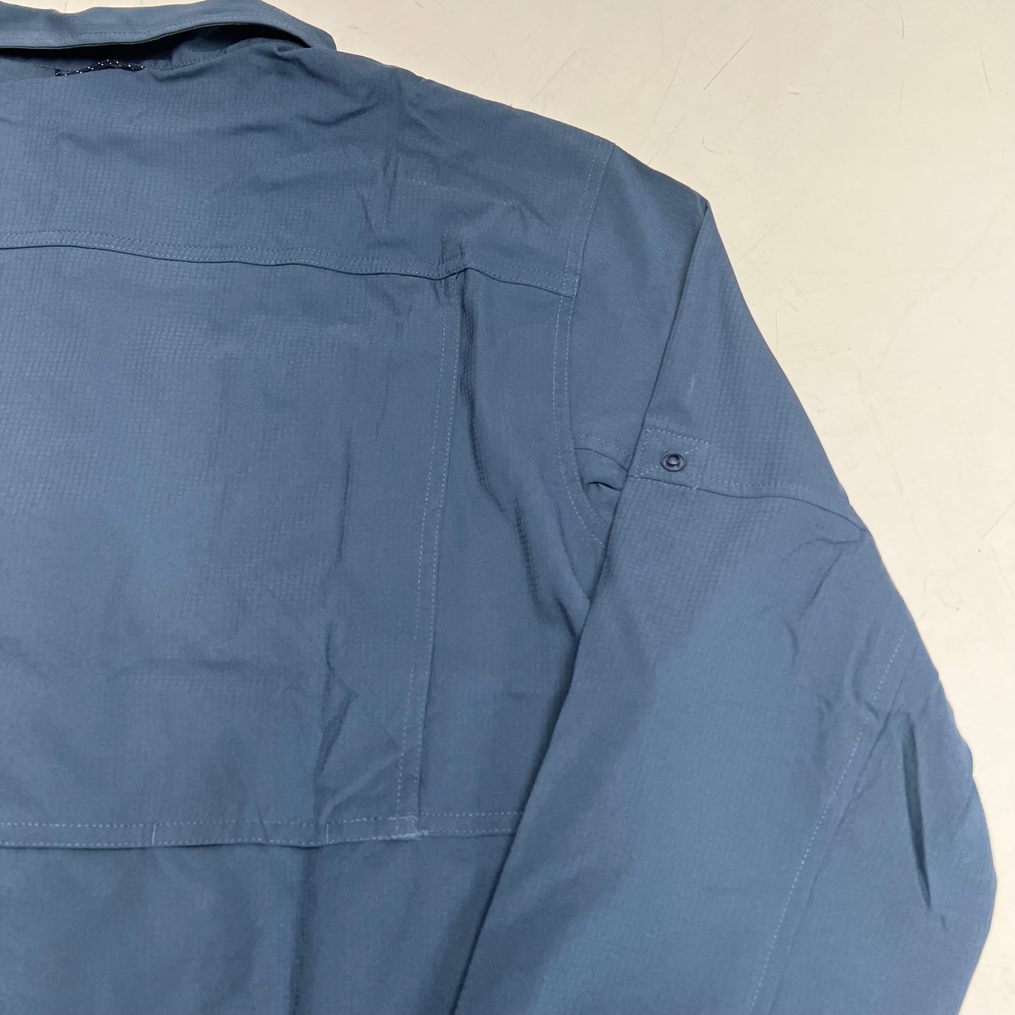 COLUMBIA Silver Ridge Utility Lite Long Sleeve Shirt Men's Sz L Blue AM1683-478