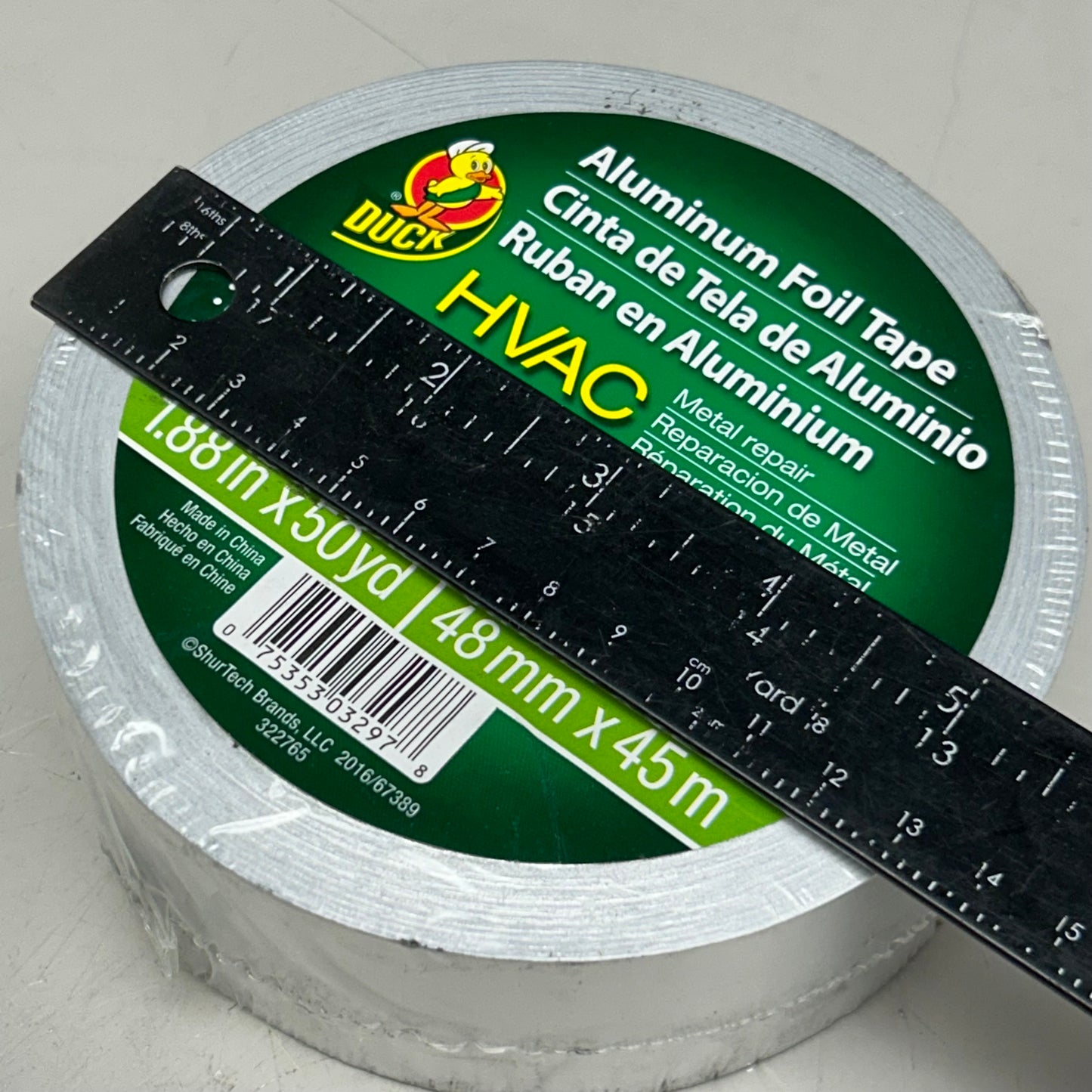 DUCK (3 PACK) Aluminum Foil Tape For Metal Repair 1.88"x50YRDS Silver (New Other- Slightly Distressed Packaging)