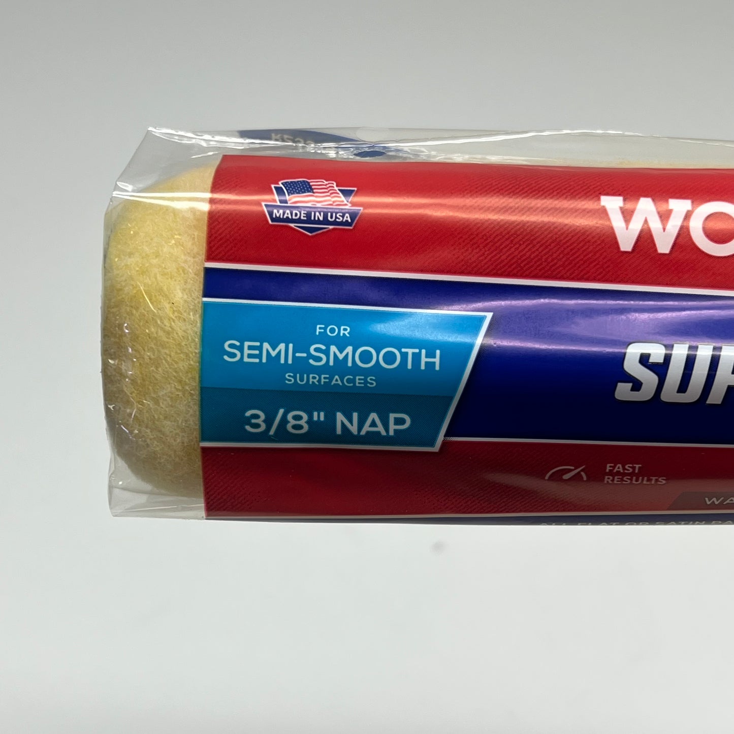 WOOSTER (12 PACK) Super/Fab Knit Roller For Semi Smooth 9"x 3/8" White R239-9
