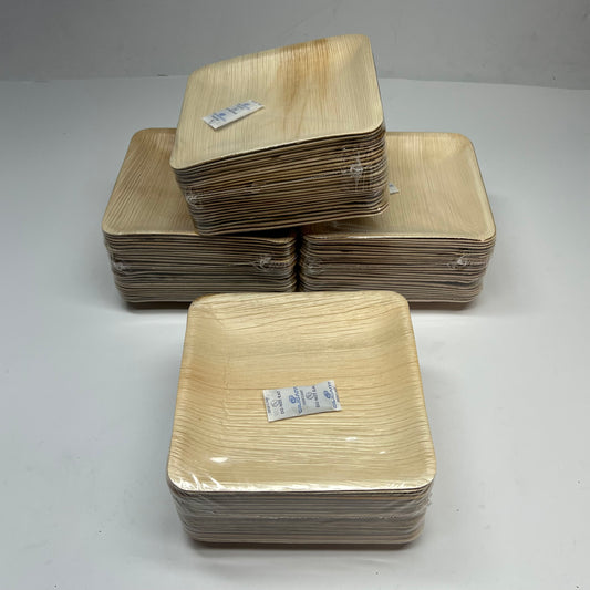 CHEFS WAREHOUSE (100 PACK) All Natural Palm Plate Highly Durable 8" RWB0323N