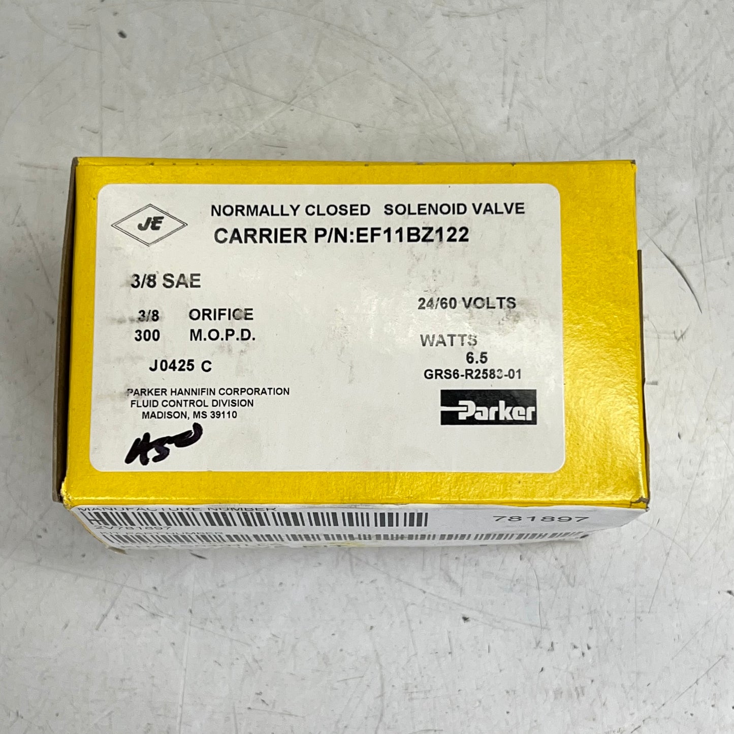 PARKER Liquid Line Solenoid Valve Supports R410a & R454b 3/8" KHALS0401LLS