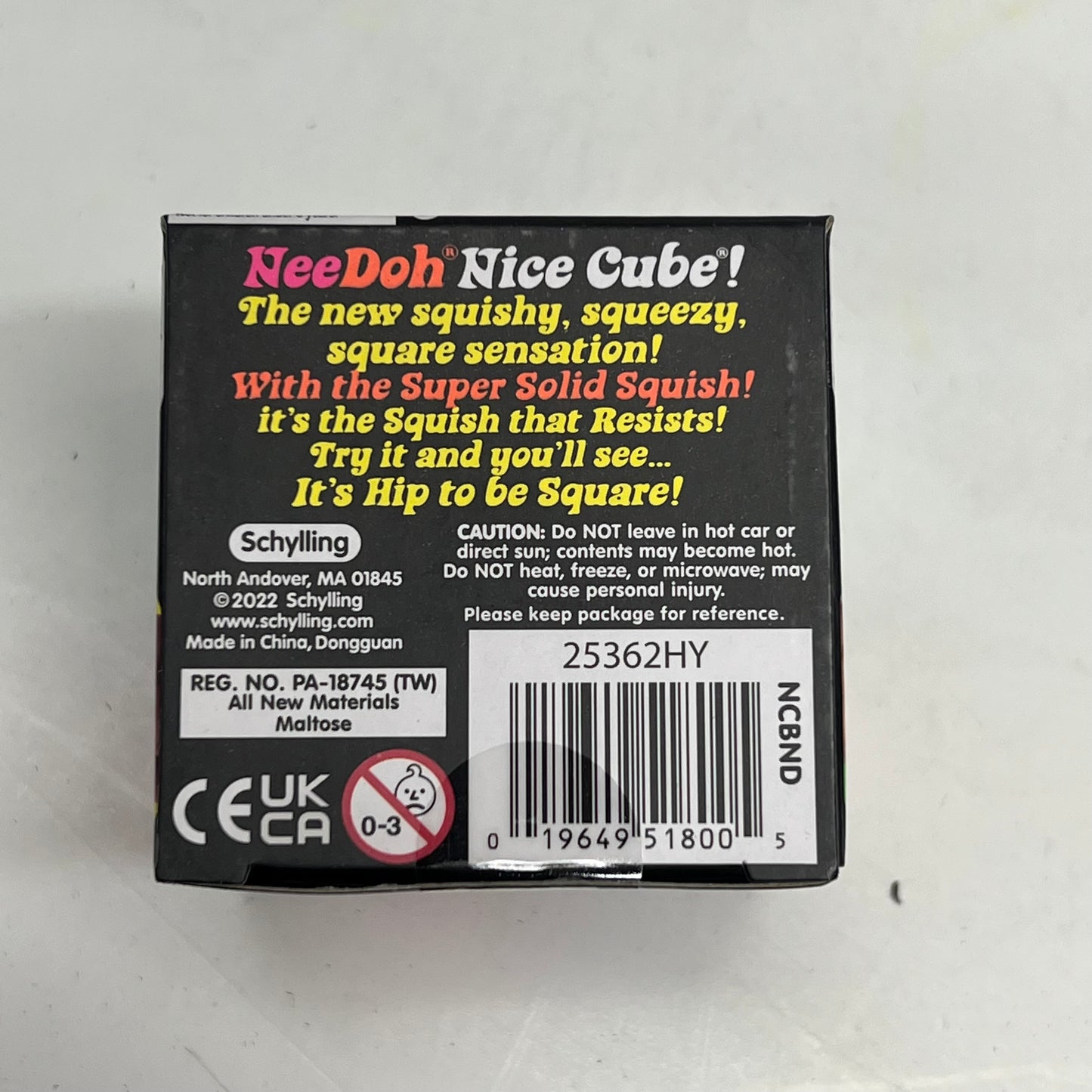 NEE DOH (2 PACK) Nice Cube Super Solid Squish Collectable 2.25" Blue 25362HY