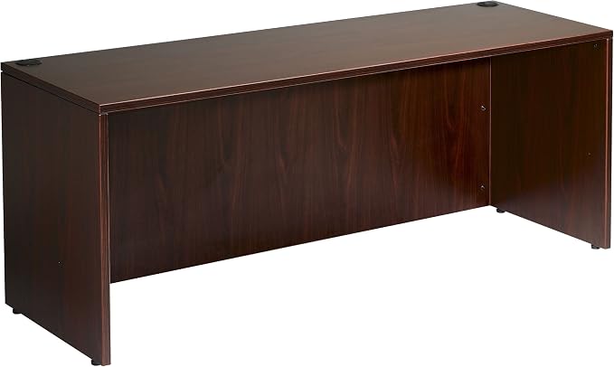 ZA@ Pallet of BOSS OFFICE PRODUCTS Desk Shell & Desk Pedestal - Mahogany N102-M/N166-M (AS-IS, Damaged Desk)