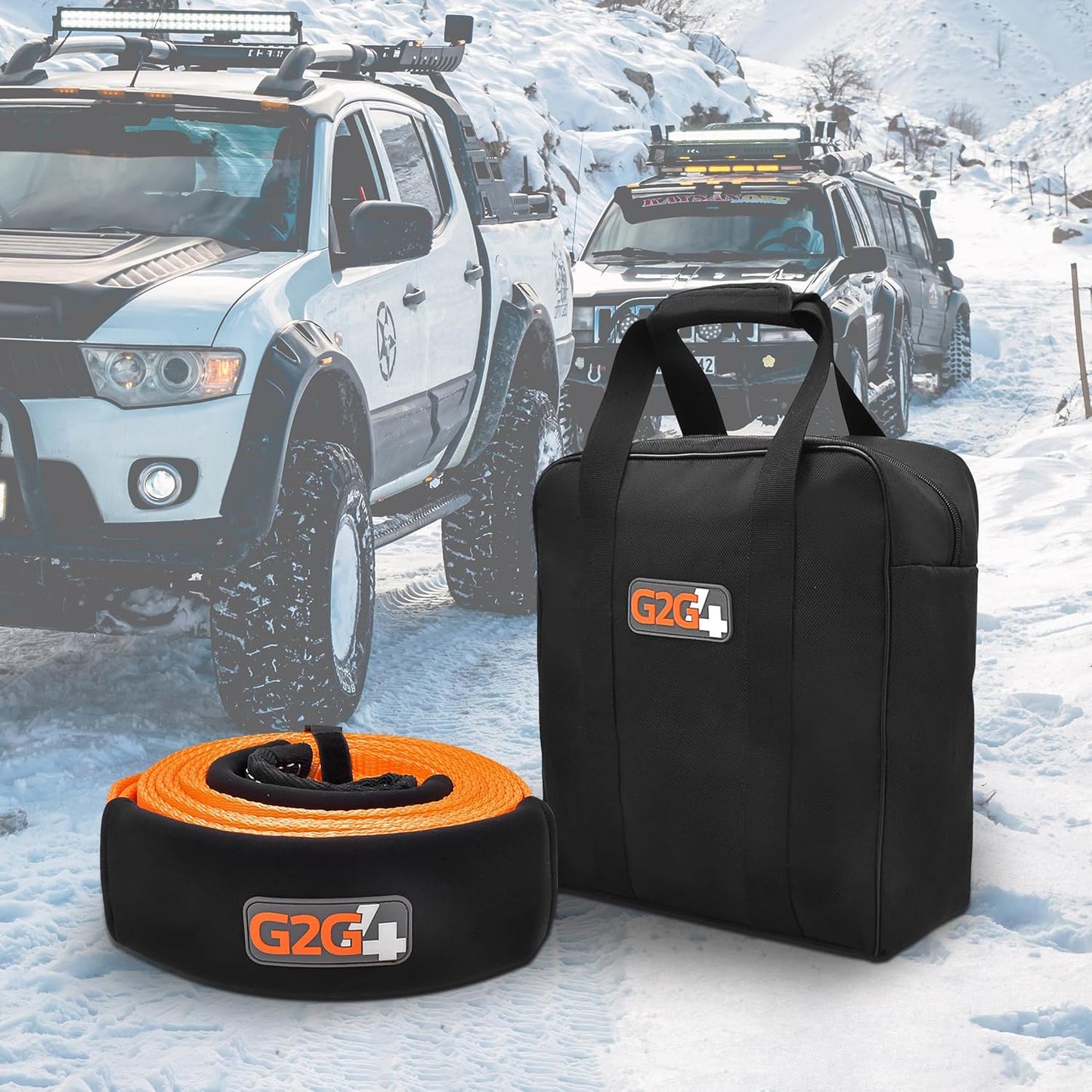 G2G4 Looped Tow Strap 20ft x 3" 35,000 LB Break Strength Off-Road Recovery 4WD