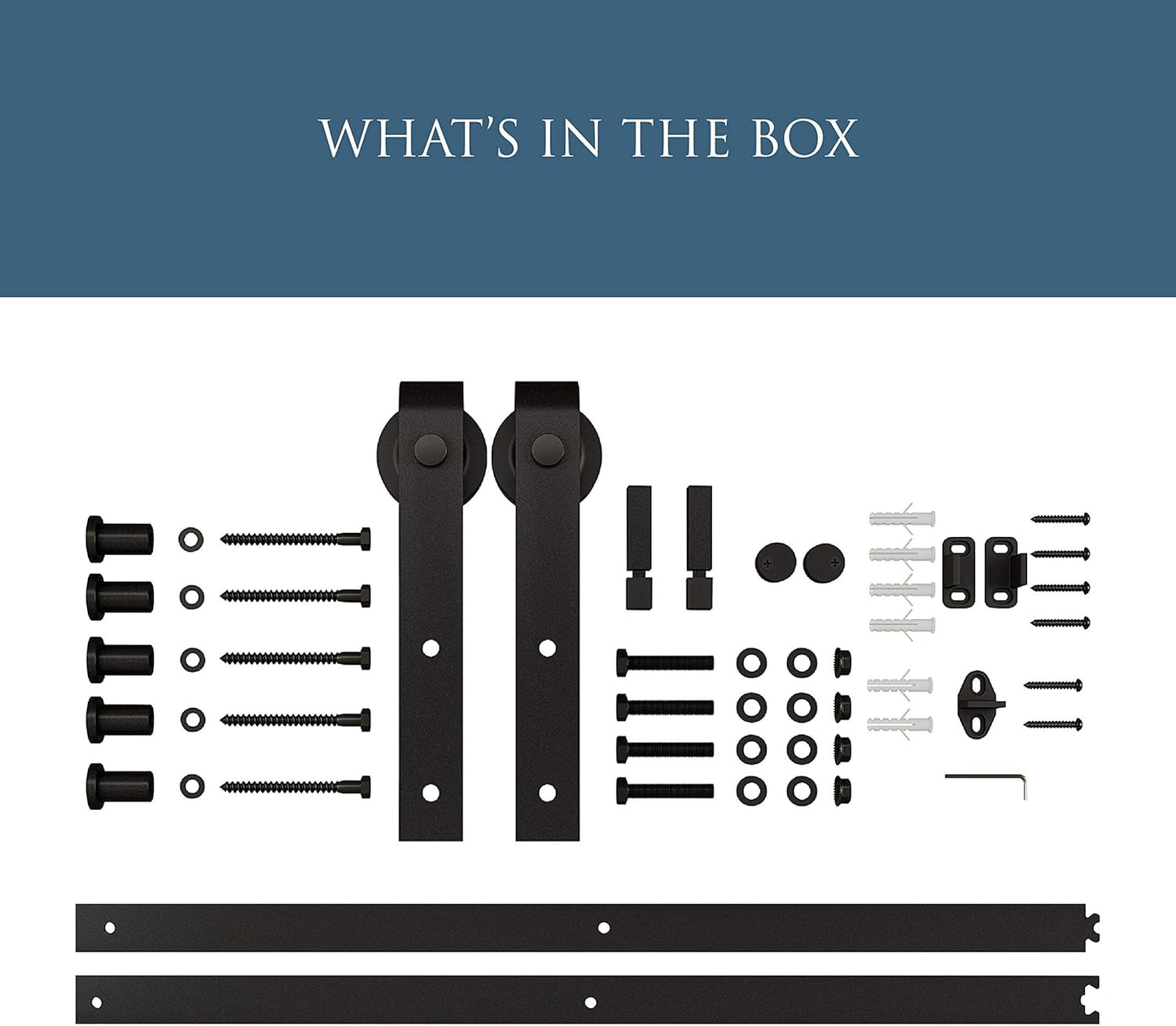 NATIONAL HARDWARE Classic Interior Sliding Barn Door Kit 72-Inches Matte Black N700-003