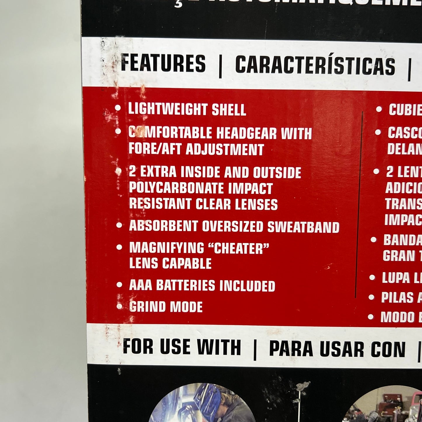 LINCOLN ELECTRIC Red Fierce Welding Helmet 7-13 Shade Red/Black K3063-1