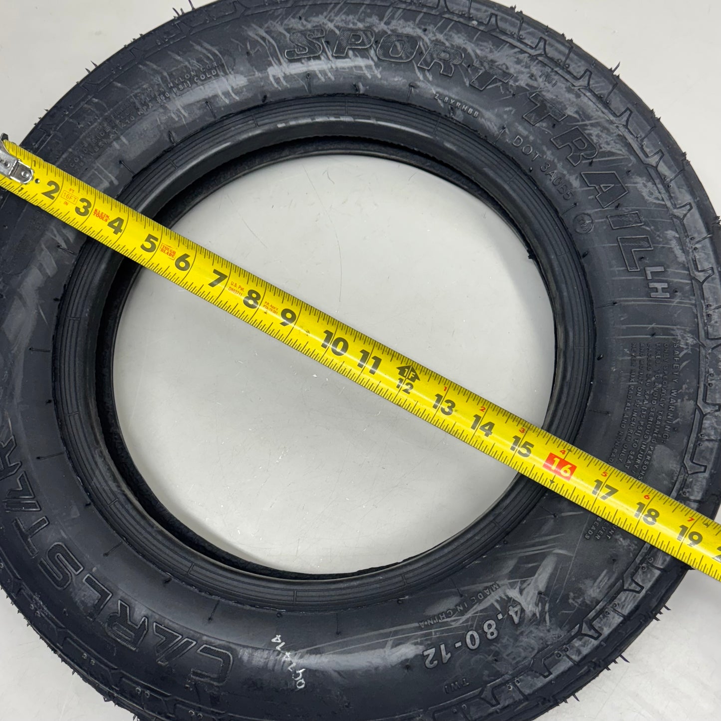 CARLSTAR Sport Trail LH Tire 4.80-12 DOT 3A0B5 Black