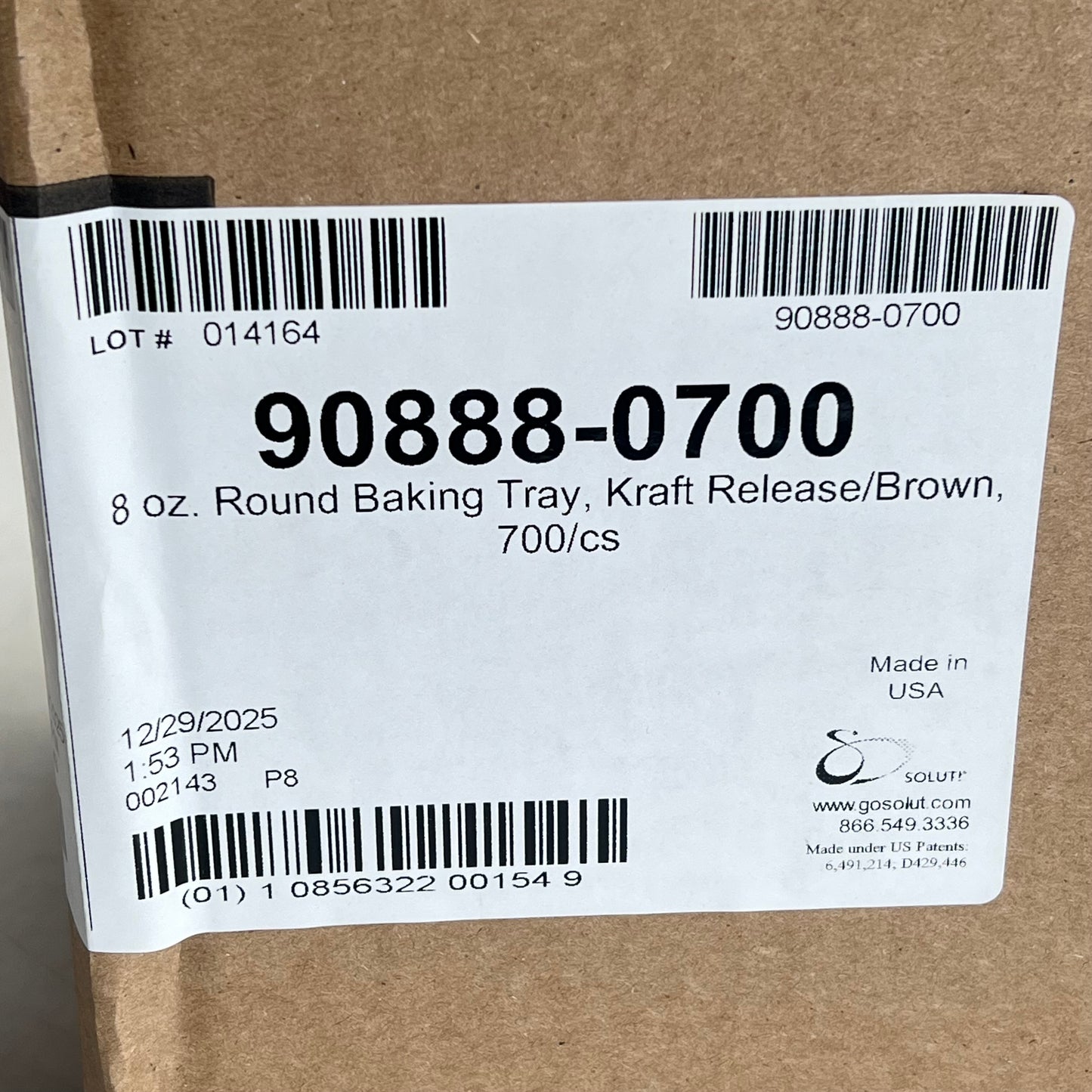 KRAFT (700 PACK) Oven & Microwave Safe Paper Baking Trays 8oz Brown 90888-0700