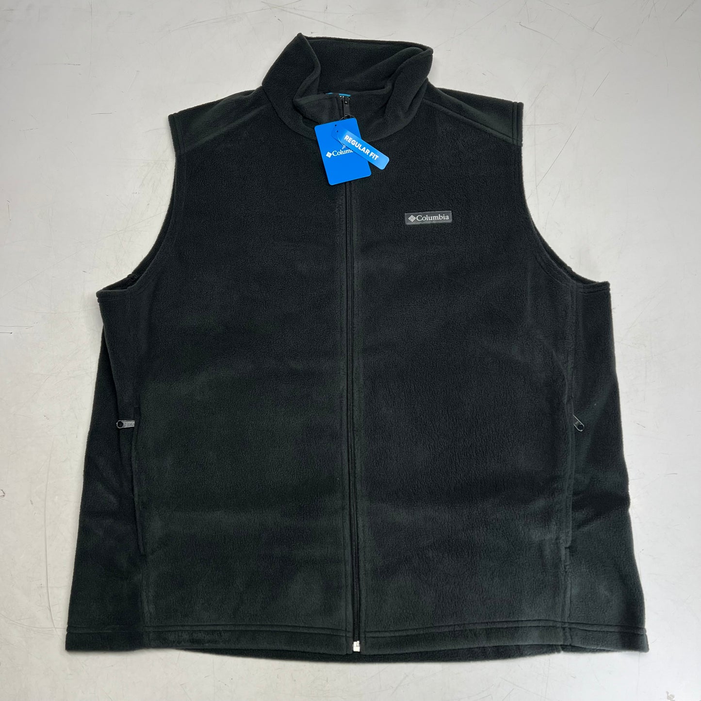 COLUMBIA Steens Mountain Full Zip Soft Fleece Vest Men's Sz 2X Black AS1535-010