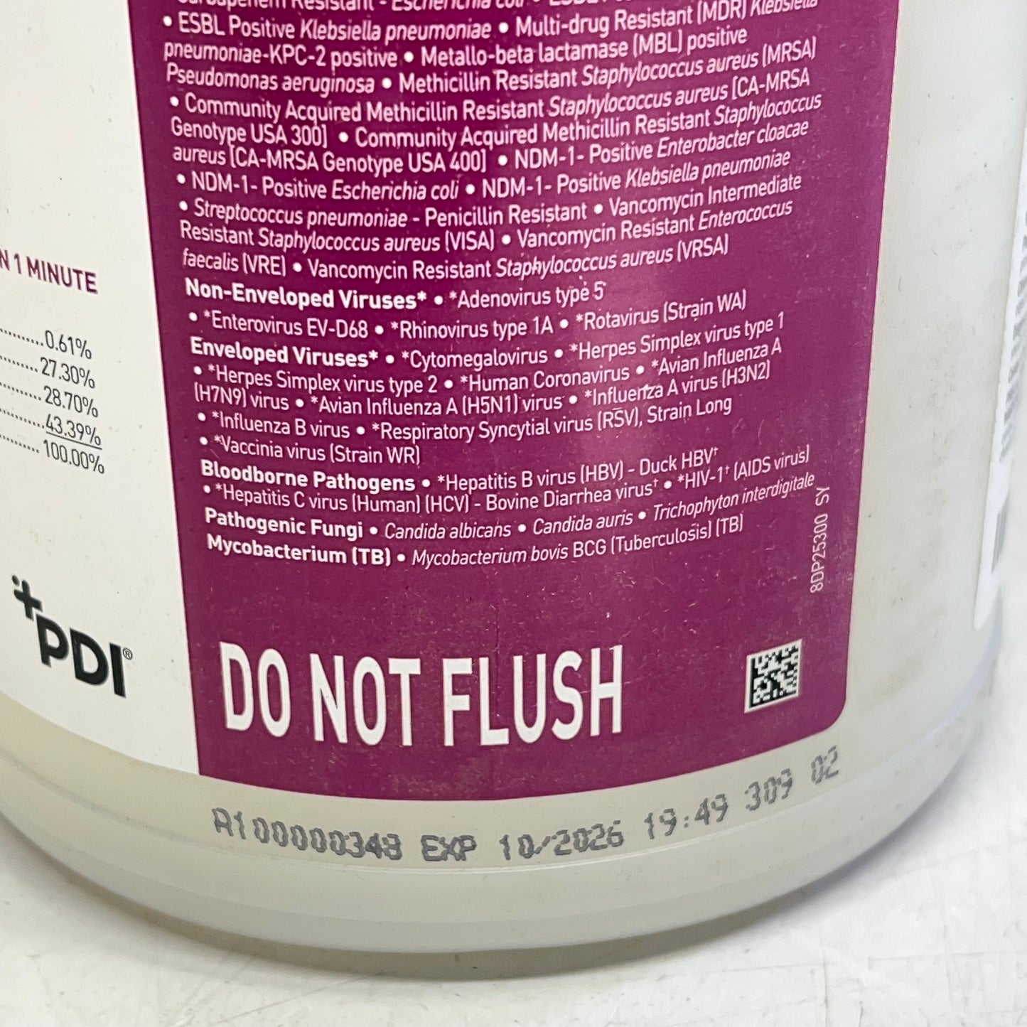 PDI (12 PACK, 160 EACH) Prime Sani-cloth Germicidal Disposable Wipe Lg BB 10/26