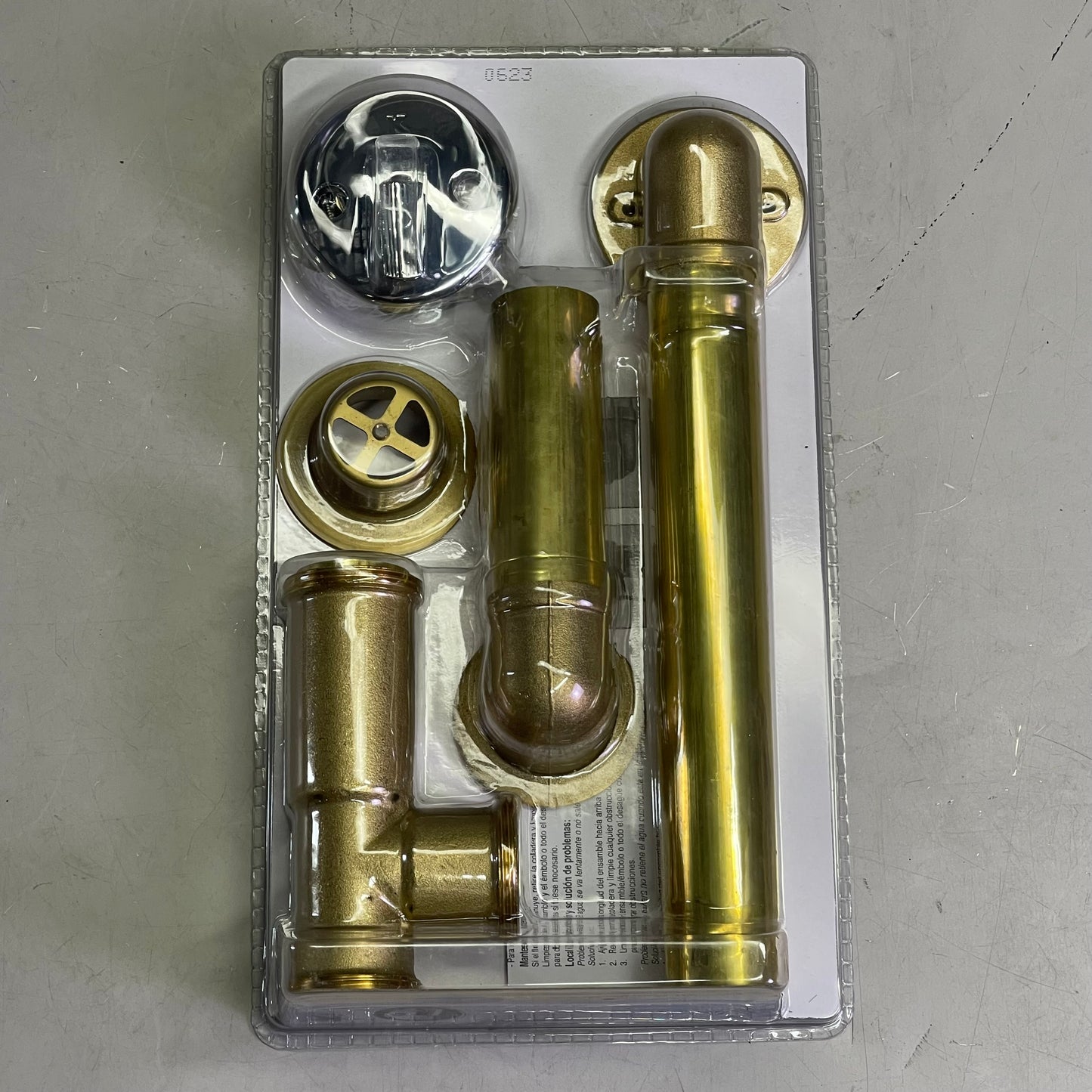 KEENEY 20 Gauge Bath Drain 606RB 1-1/2" Brass W/ Polished Chrome 28630