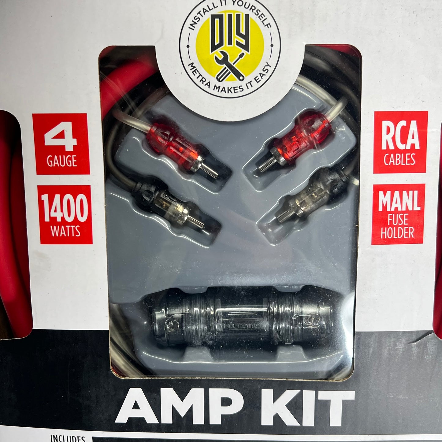 METRA Wire Installation Kit Rca Patch Cables 1400W Amplifier 4AWG BY-AK4P