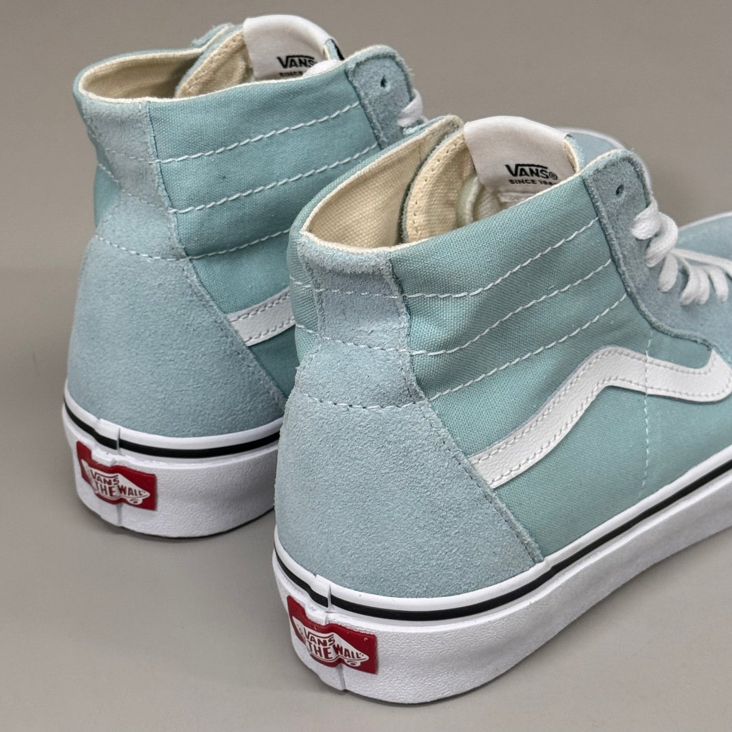 VANS Deconstructed Suede & Canvas Sk8Hi Tapered Shoe M SZ 8 W SZ 9.5 Pastel Blue