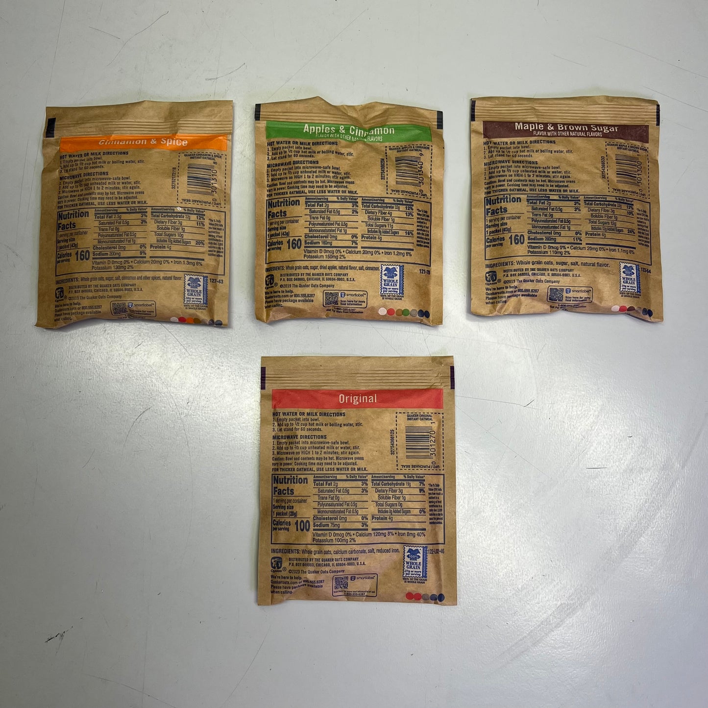 QUAKER (64 COUNT) Instant Oatmeal Variety Box 1.51 Oz 31682 BB 05/26