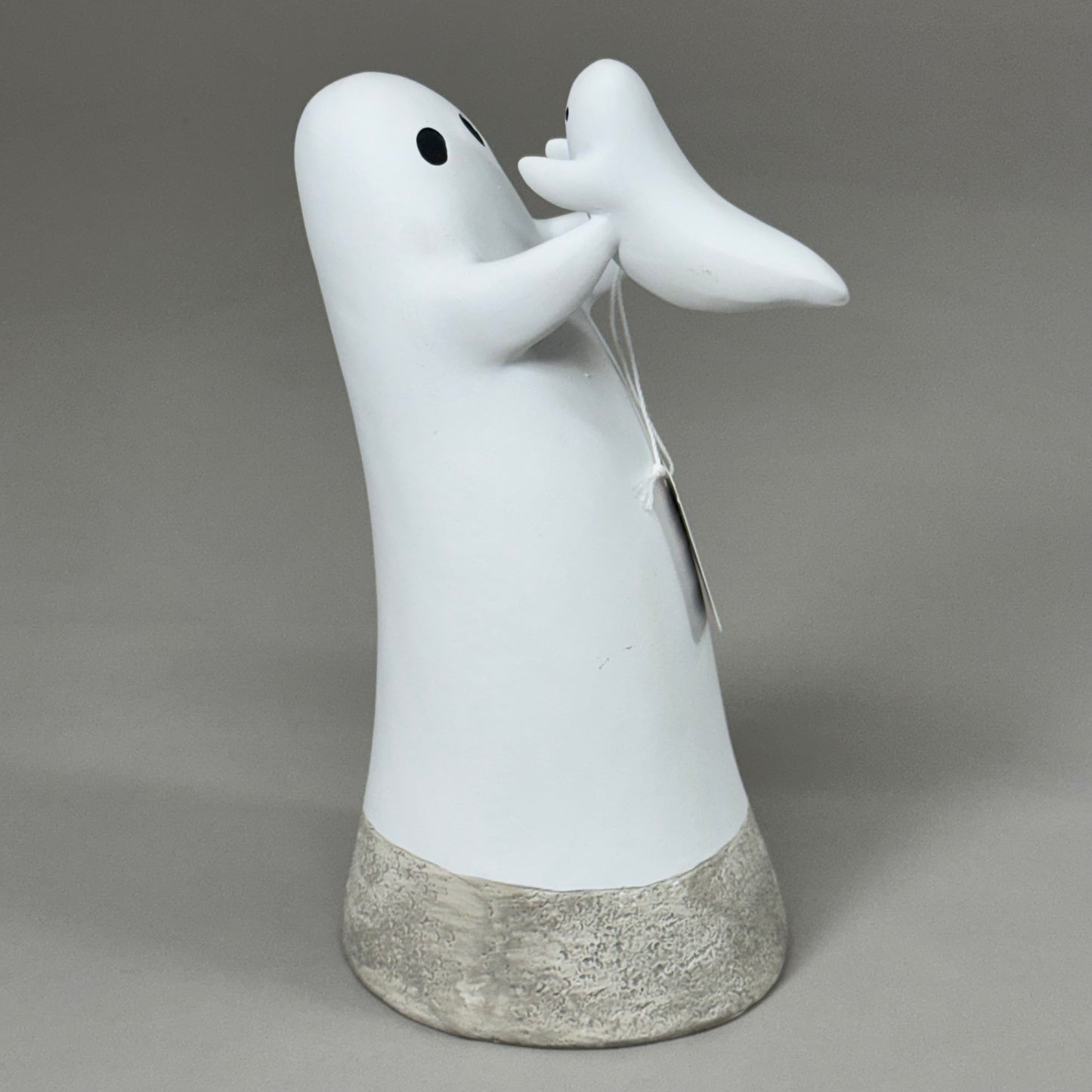 RAZ IMPORT Resin Ghost Mom & Baby Scaredy Cat Collection 9" Tall White 44205454