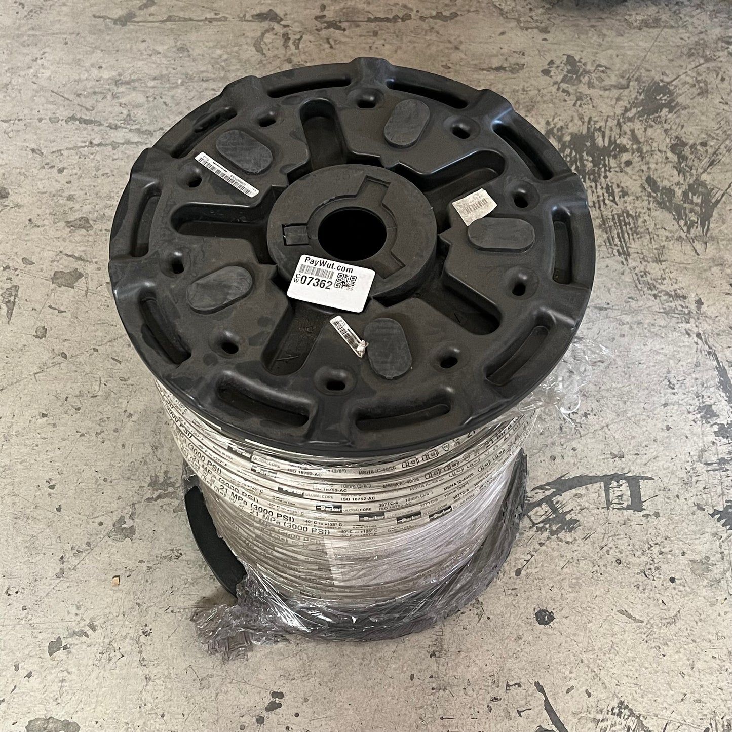 PARKER Global Core Hydraulic Hose 385' 3000 PSI 21 MPa Black 387TC-6-RL