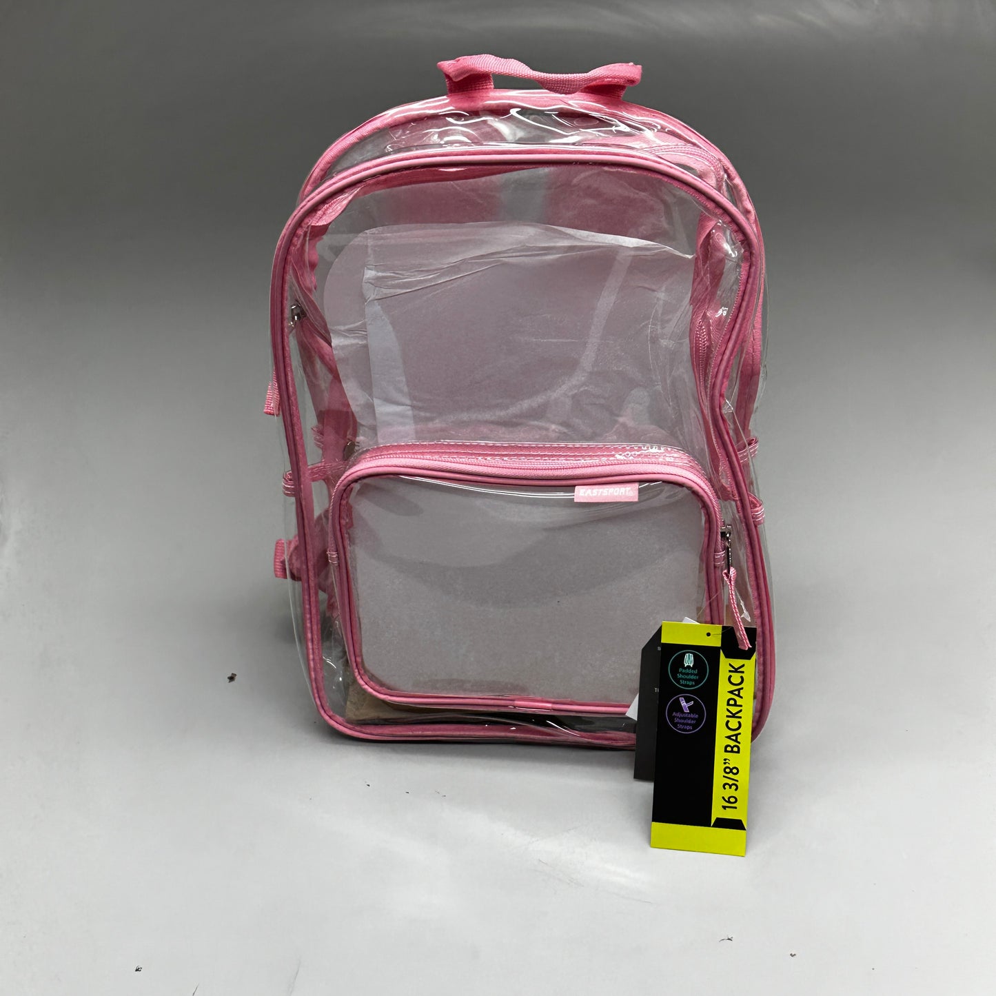 EASTSPORT Spark Clear Backpack 16"x12" Pink Lemonade 190920PW-PLM (New)