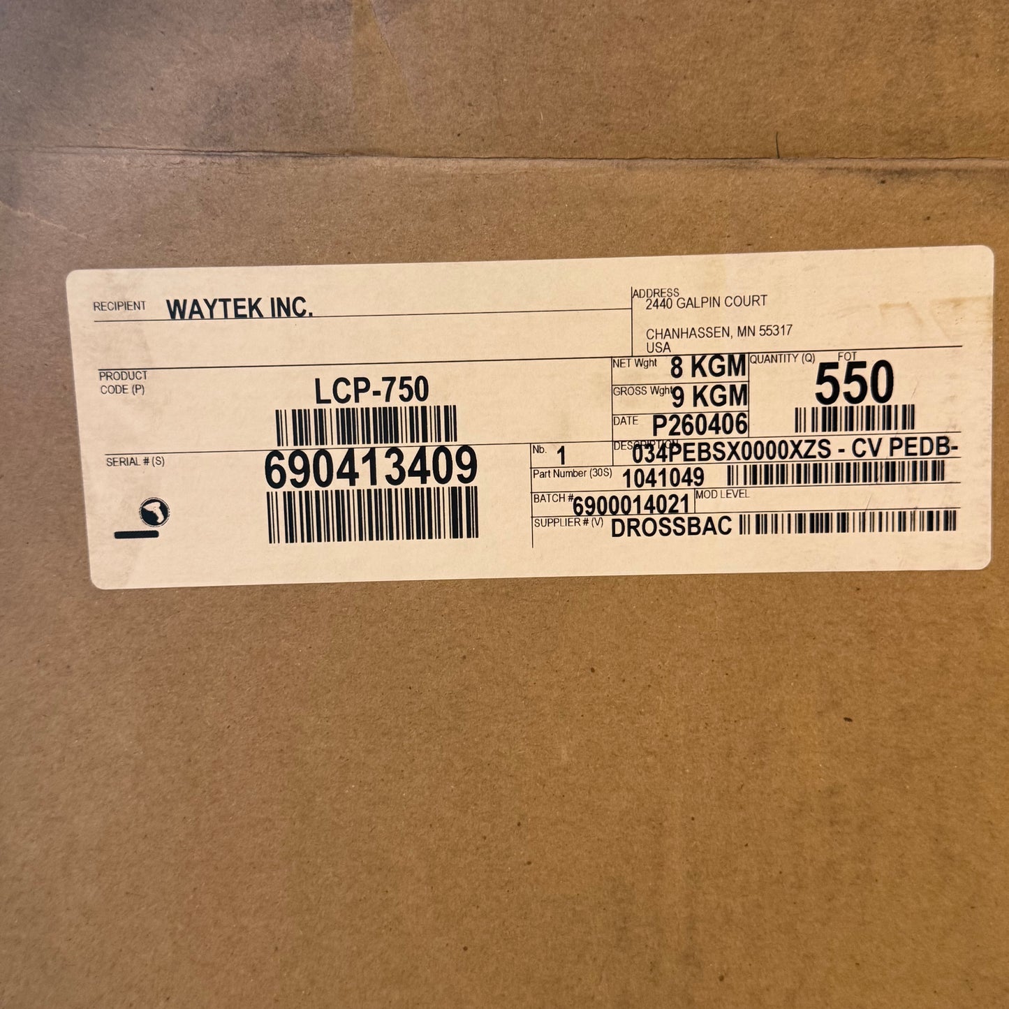 WAYTEK INC Split Loom Tubing 550 ft, Black LCP-750