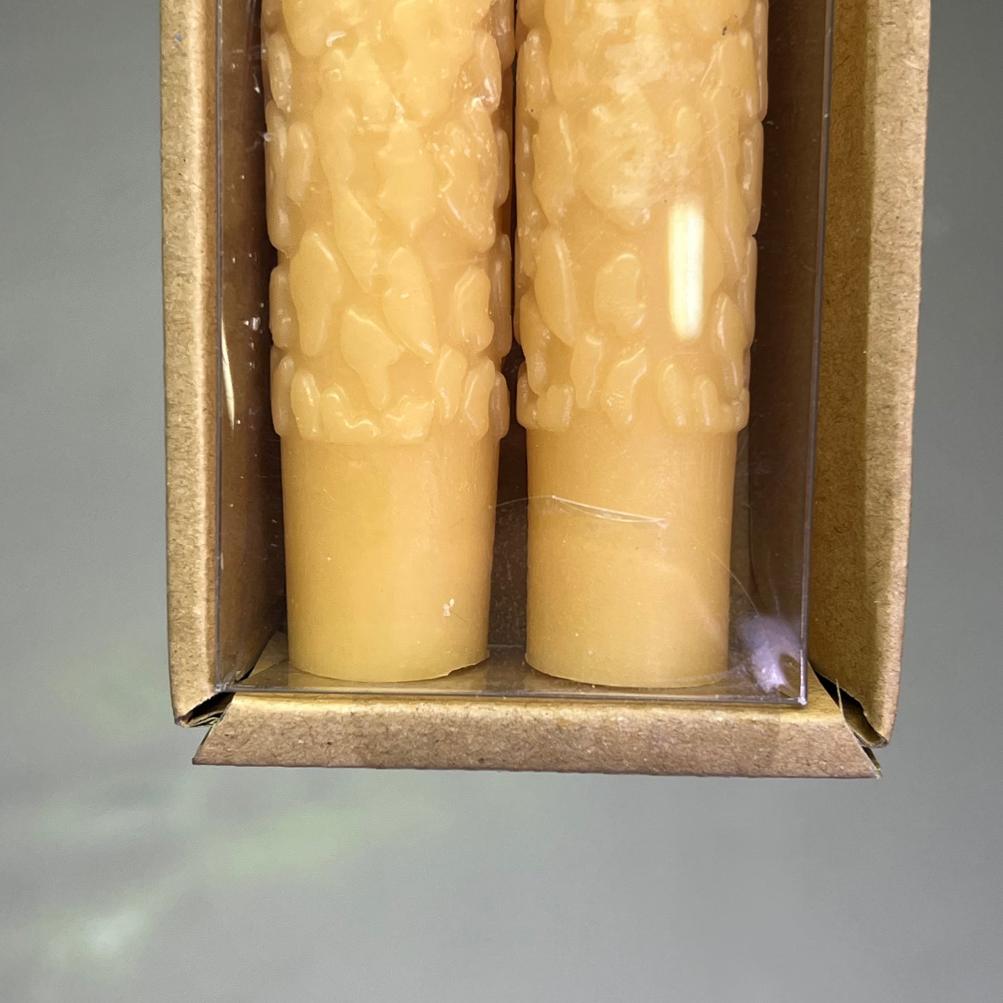 CREATIVE CO-OP (2 PACK) Leopard Print Taper Candles Unscented 10" Tan CD2231