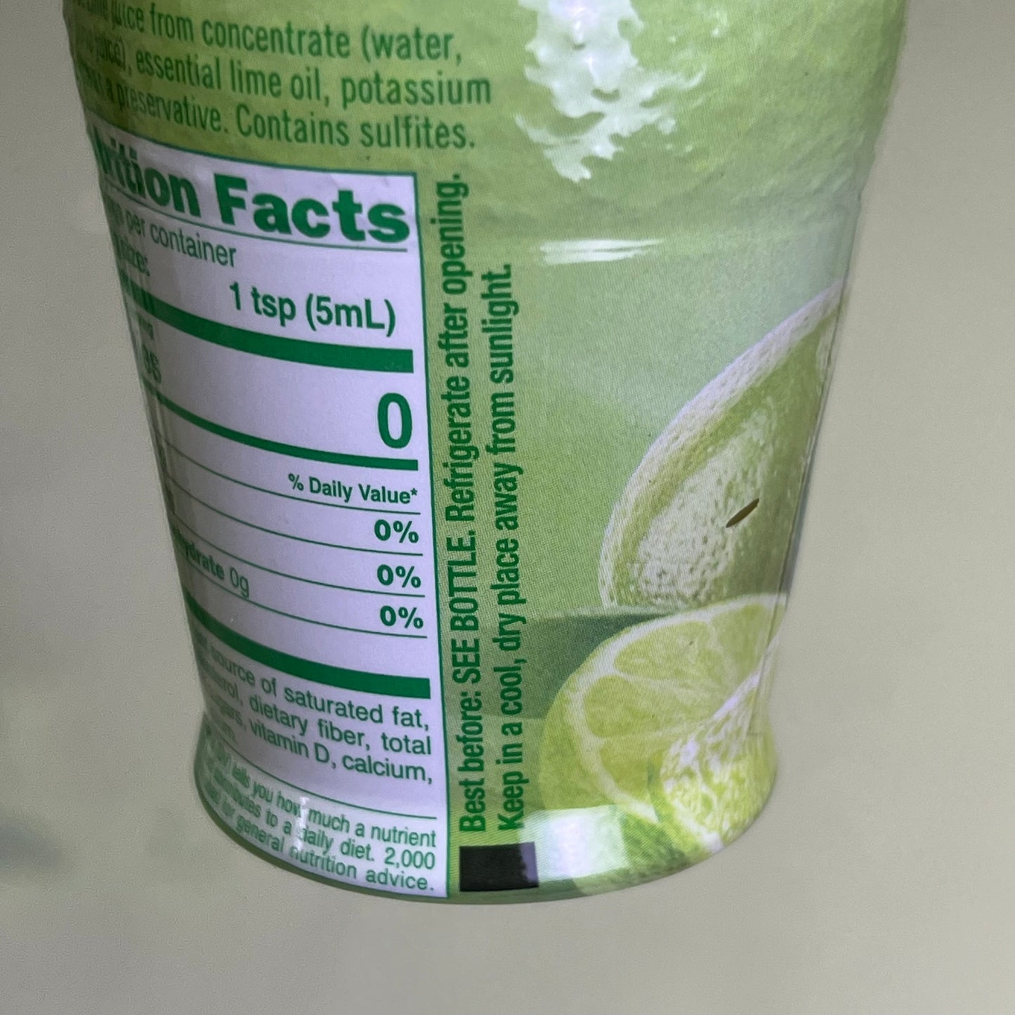 ITALIA (24 PACK) Garden Lime Juice From Concentrate 4 Fl Oz 24 Servings BB 12/25